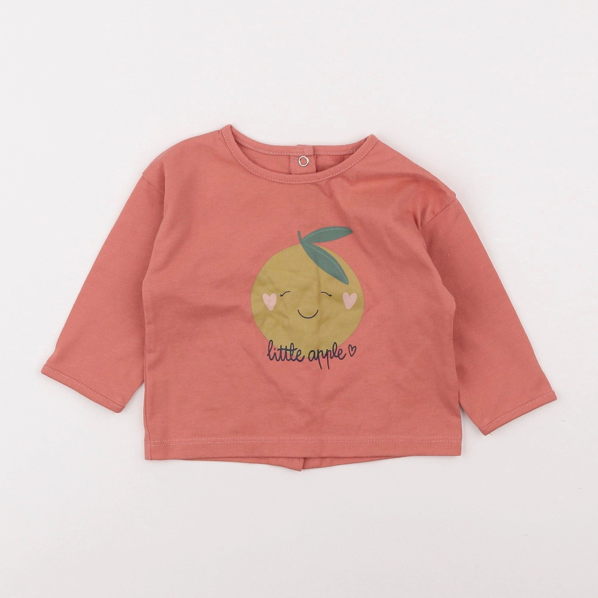 Vertbaudet - tee-shirt orange - 6 mois