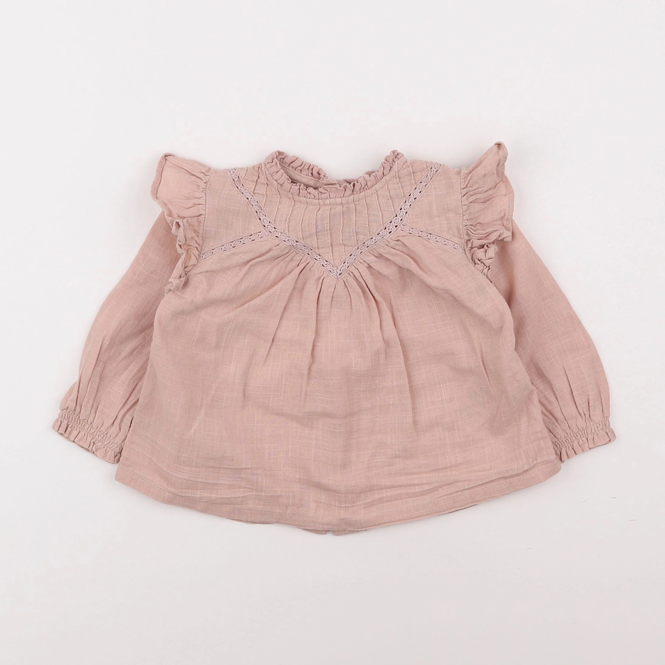 Vertbaudet - blouse rose - 9 mois