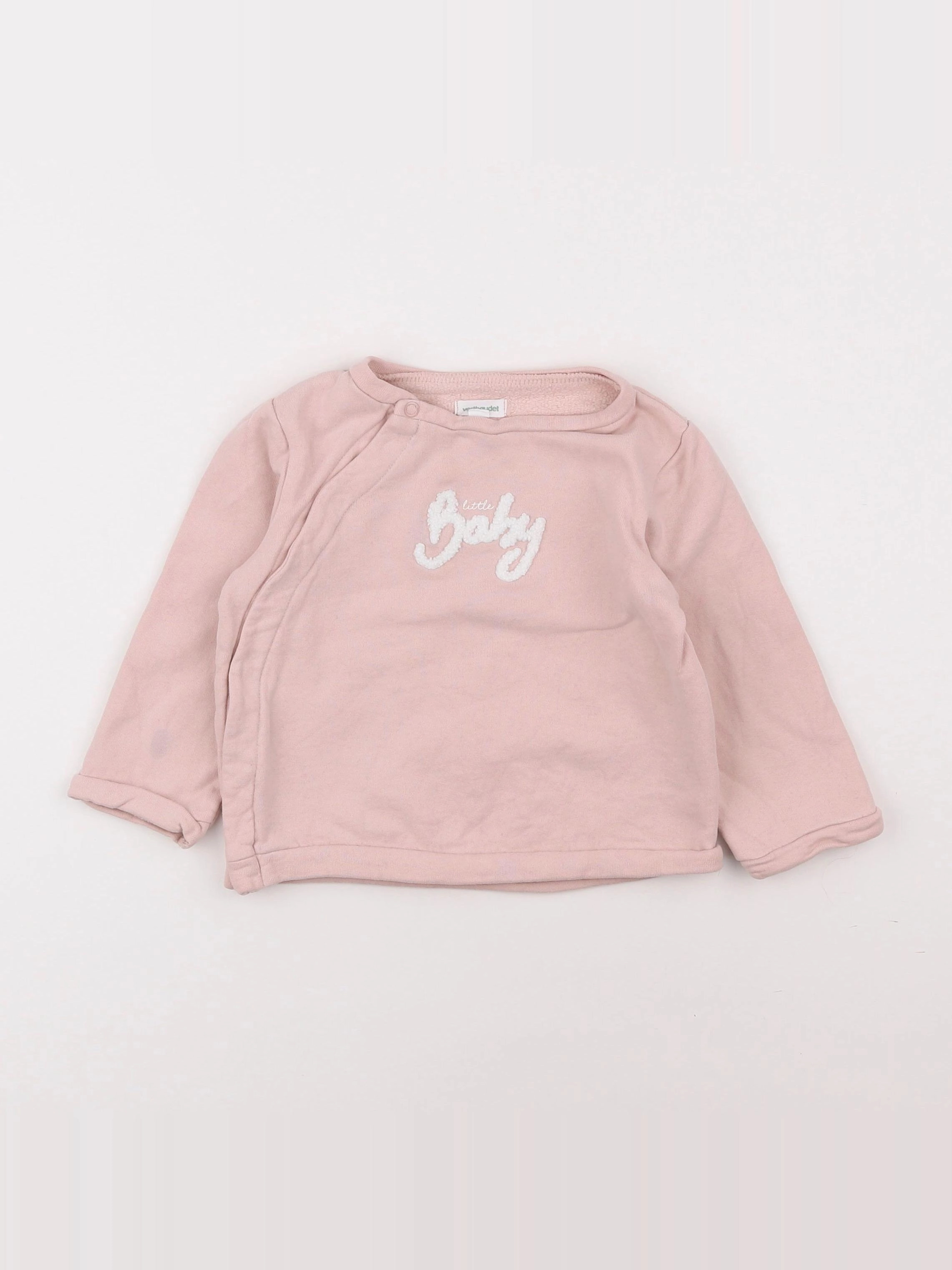 Vertbaudet - sweat rose - 18 mois