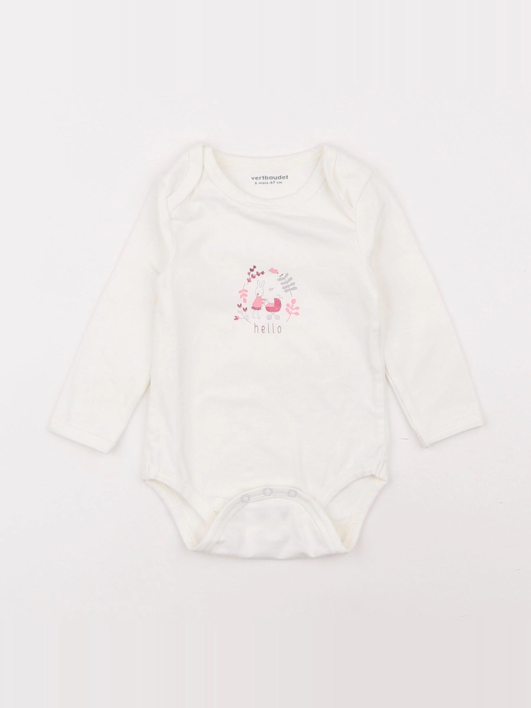 Vertbaudet - body blanc - 3 mois