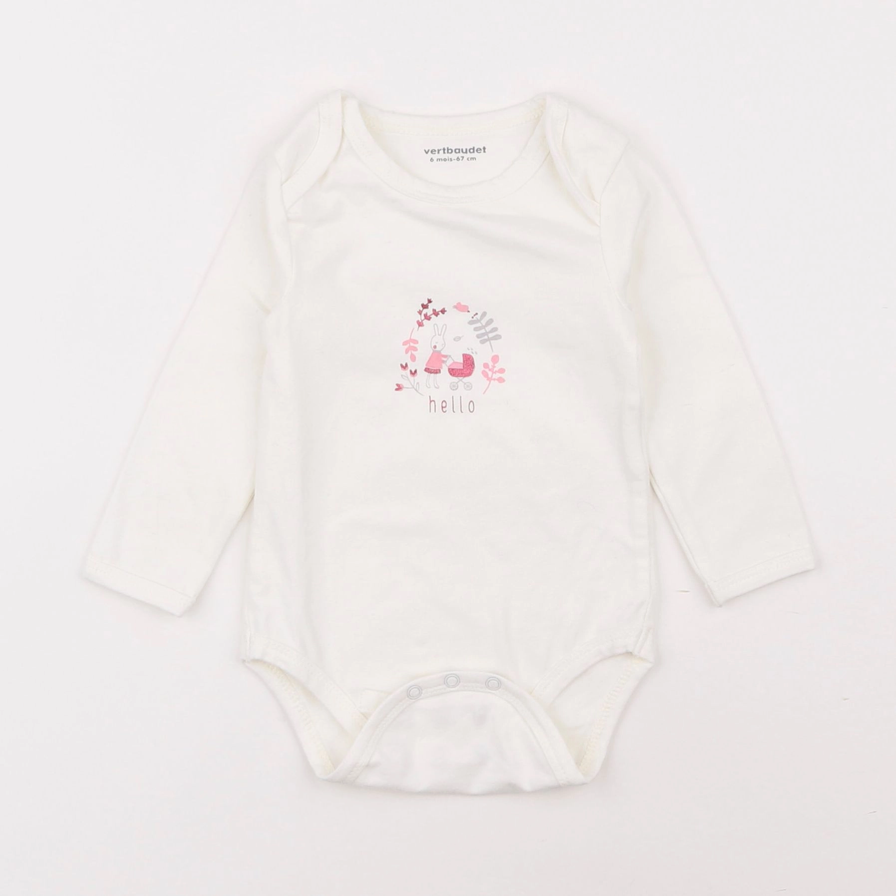 Vertbaudet - body blanc - 3 mois