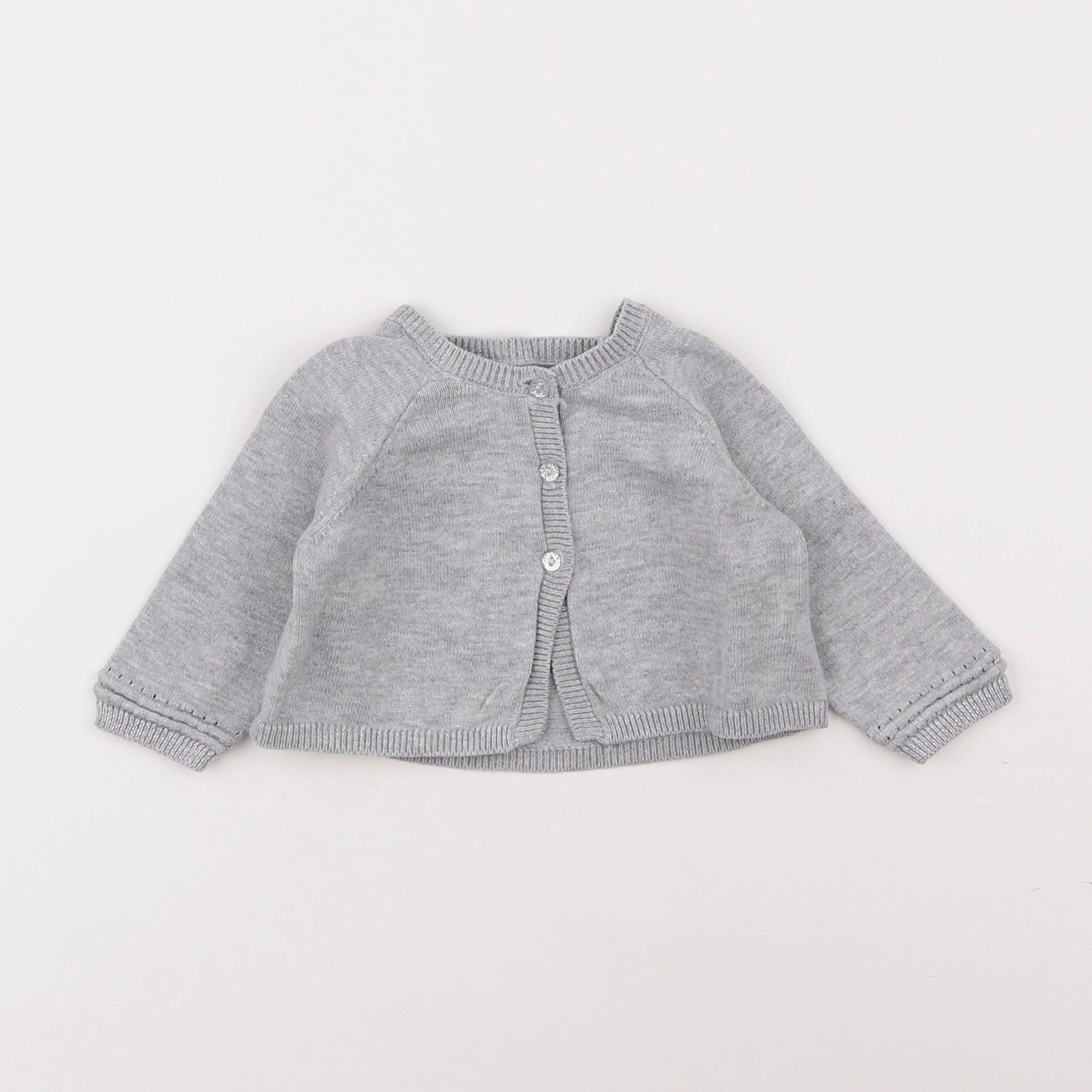 Vertbaudet - gilet gris - 3 mois