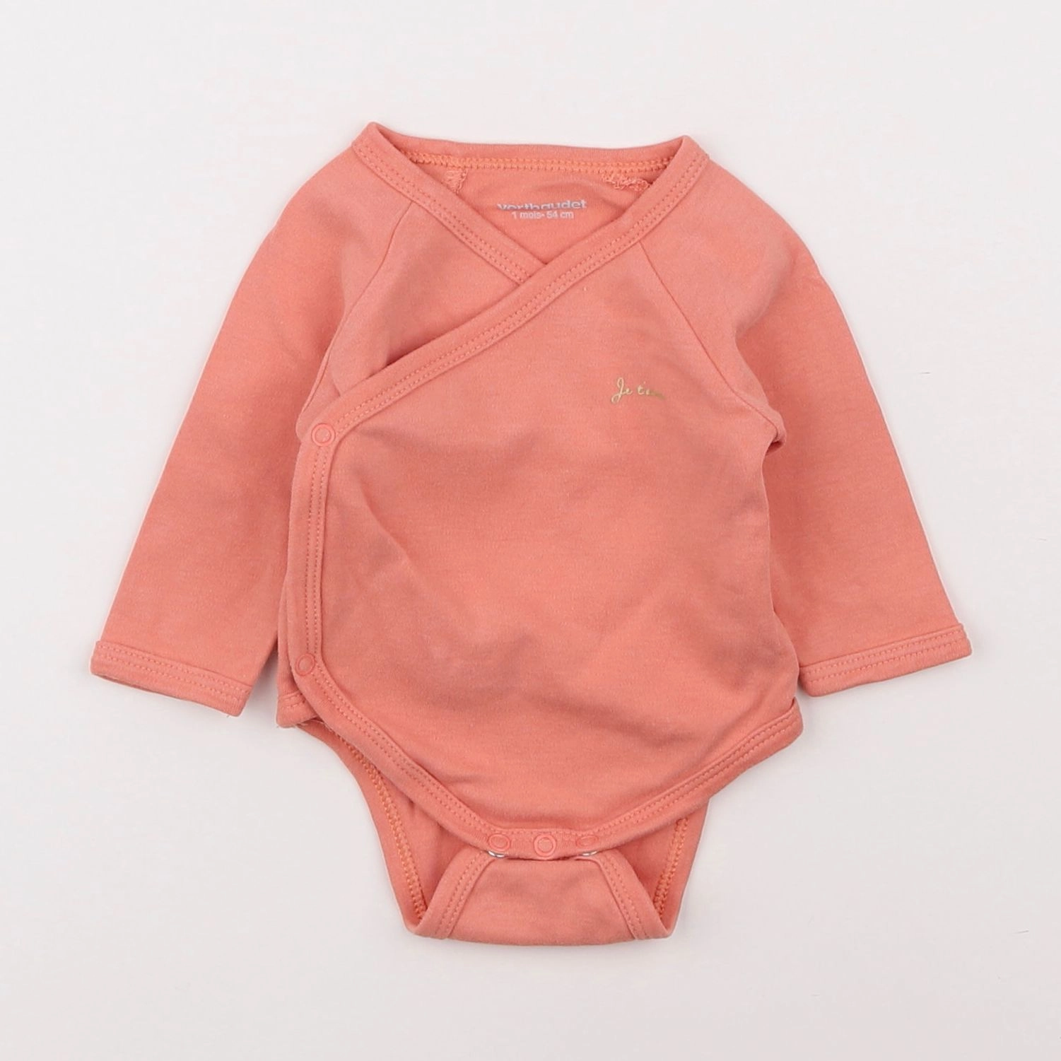 Vertbaudet - body orange - 1 mois