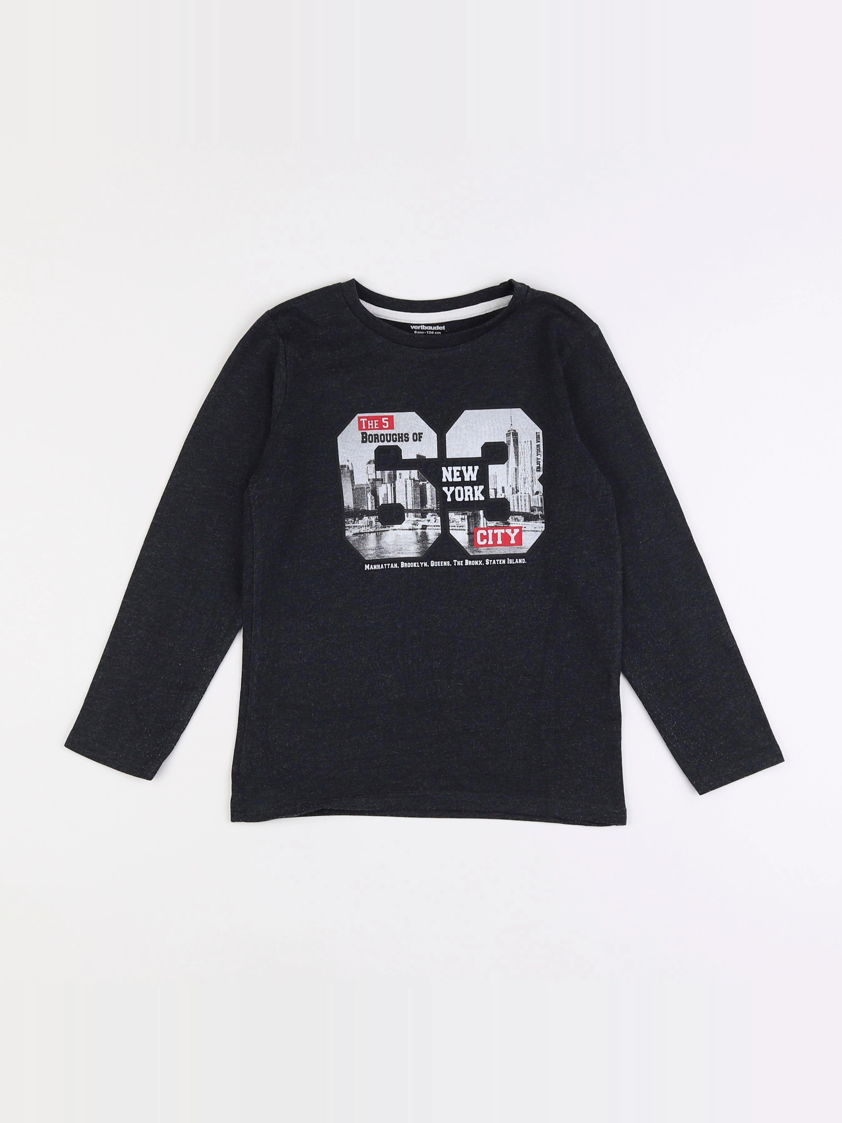 Vertbaudet - tee-shirt gris - 8 ans