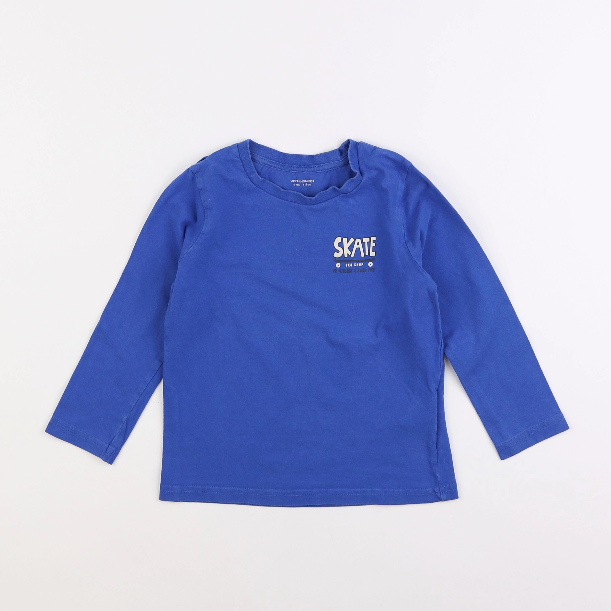 Vertbaudet - tee-shirt bleu - 6 ans