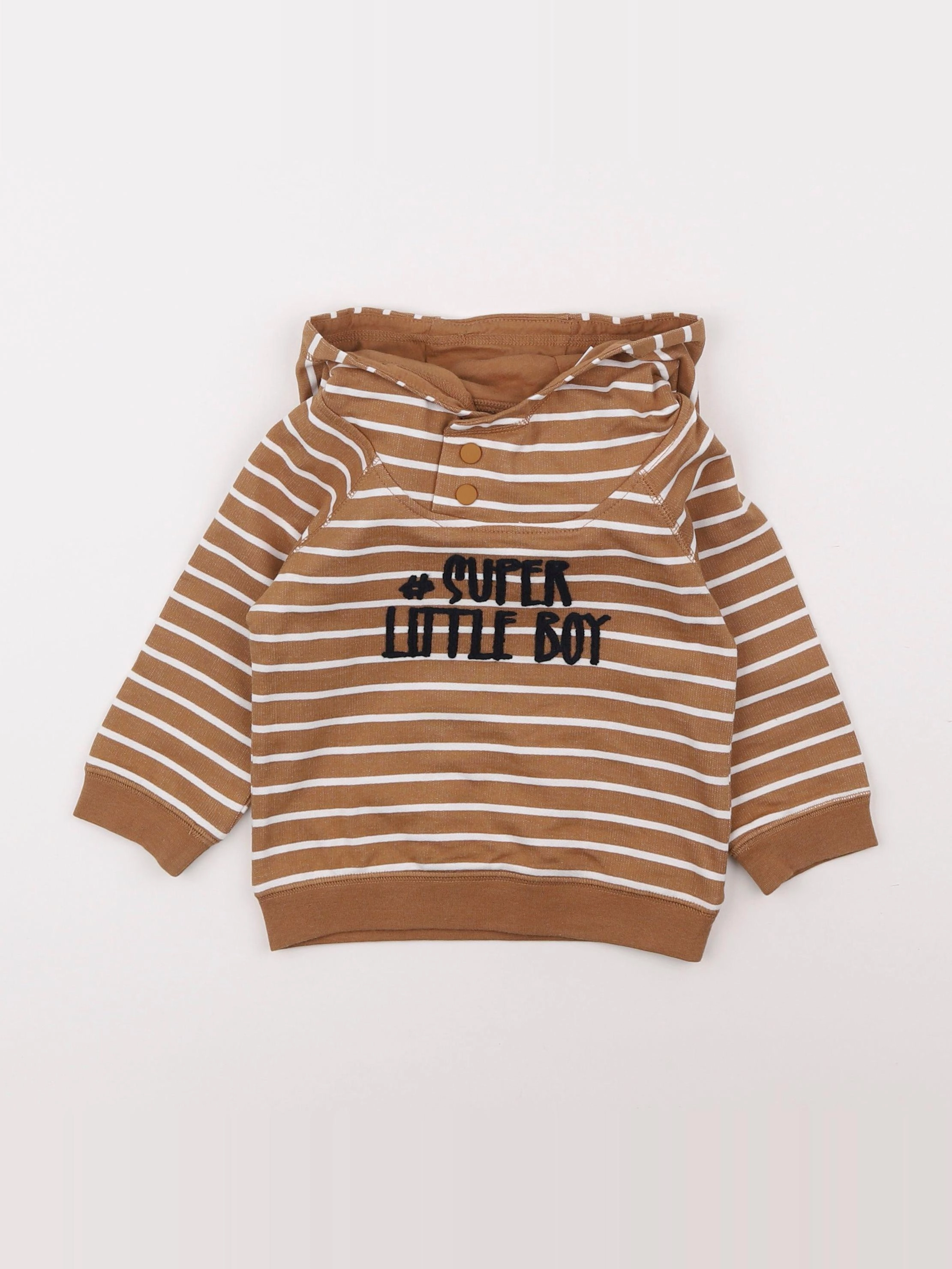 Vertbaudet - sweat marron - 18 mois