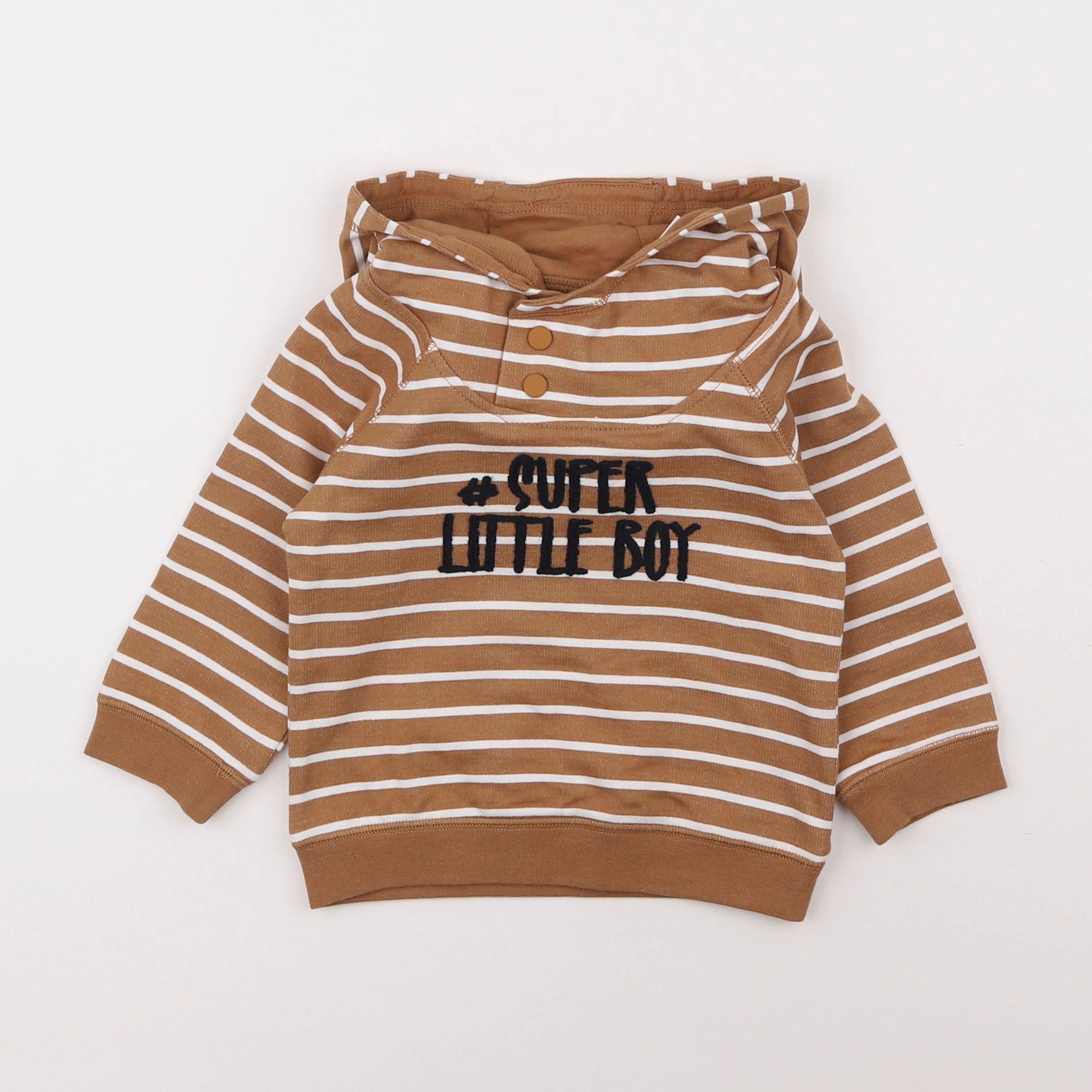 Vertbaudet - sweat marron - 18 mois