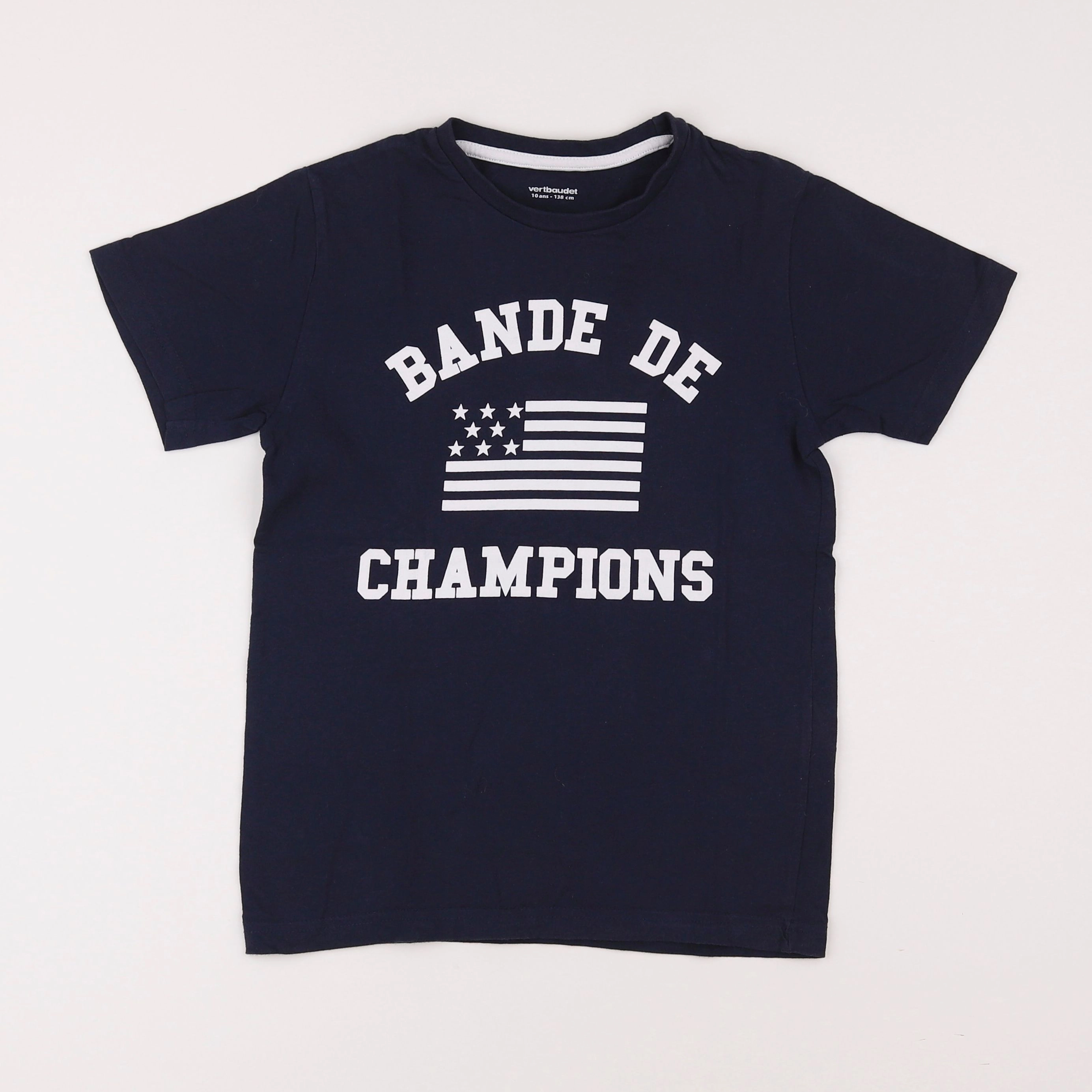 Vertbaudet - tee-shirt bleu - 10 ans