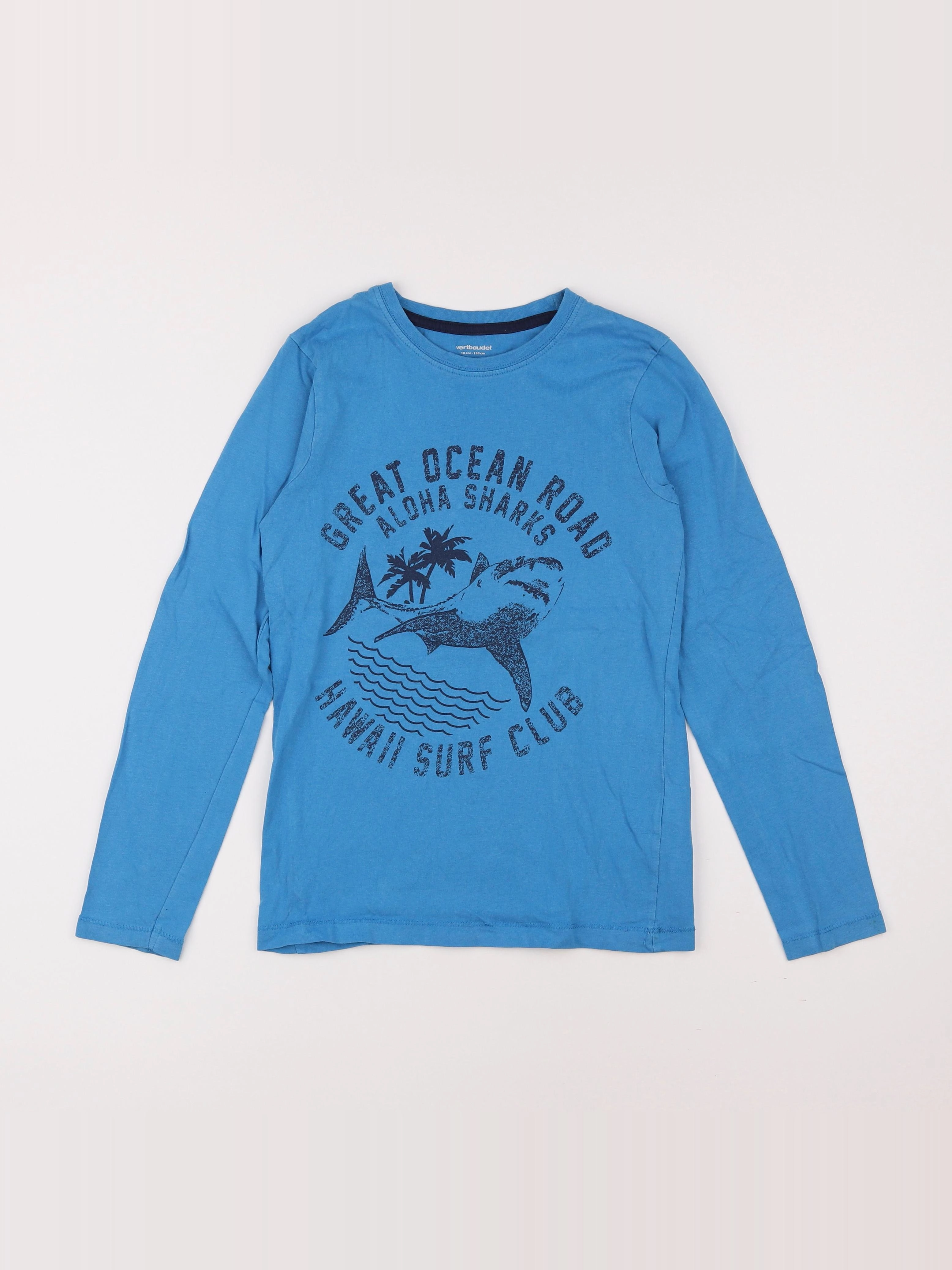 Vertbaudet - tee-shirt bleu - 10 ans