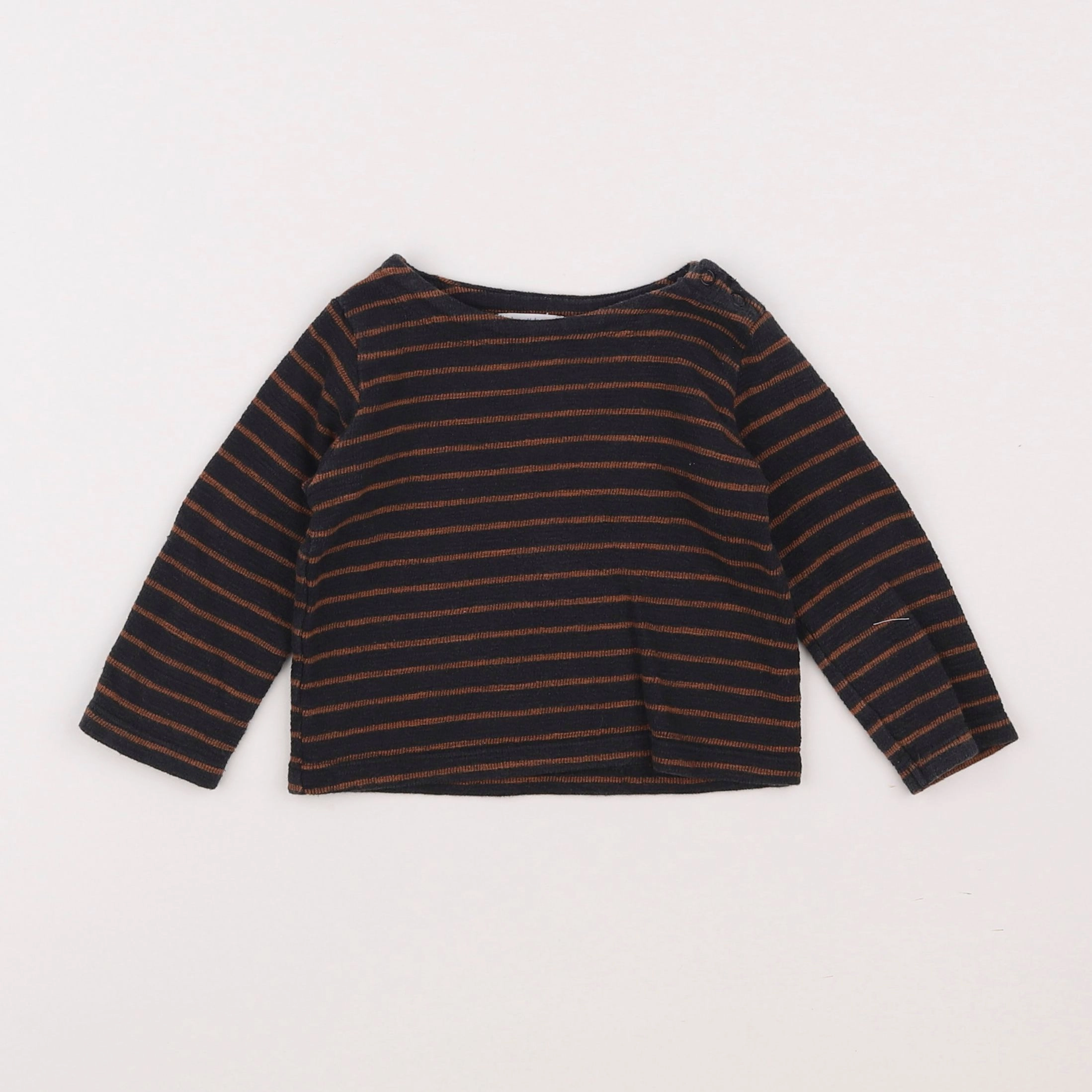 Boutchou - tee-shirt gris, marron - 9 mois
