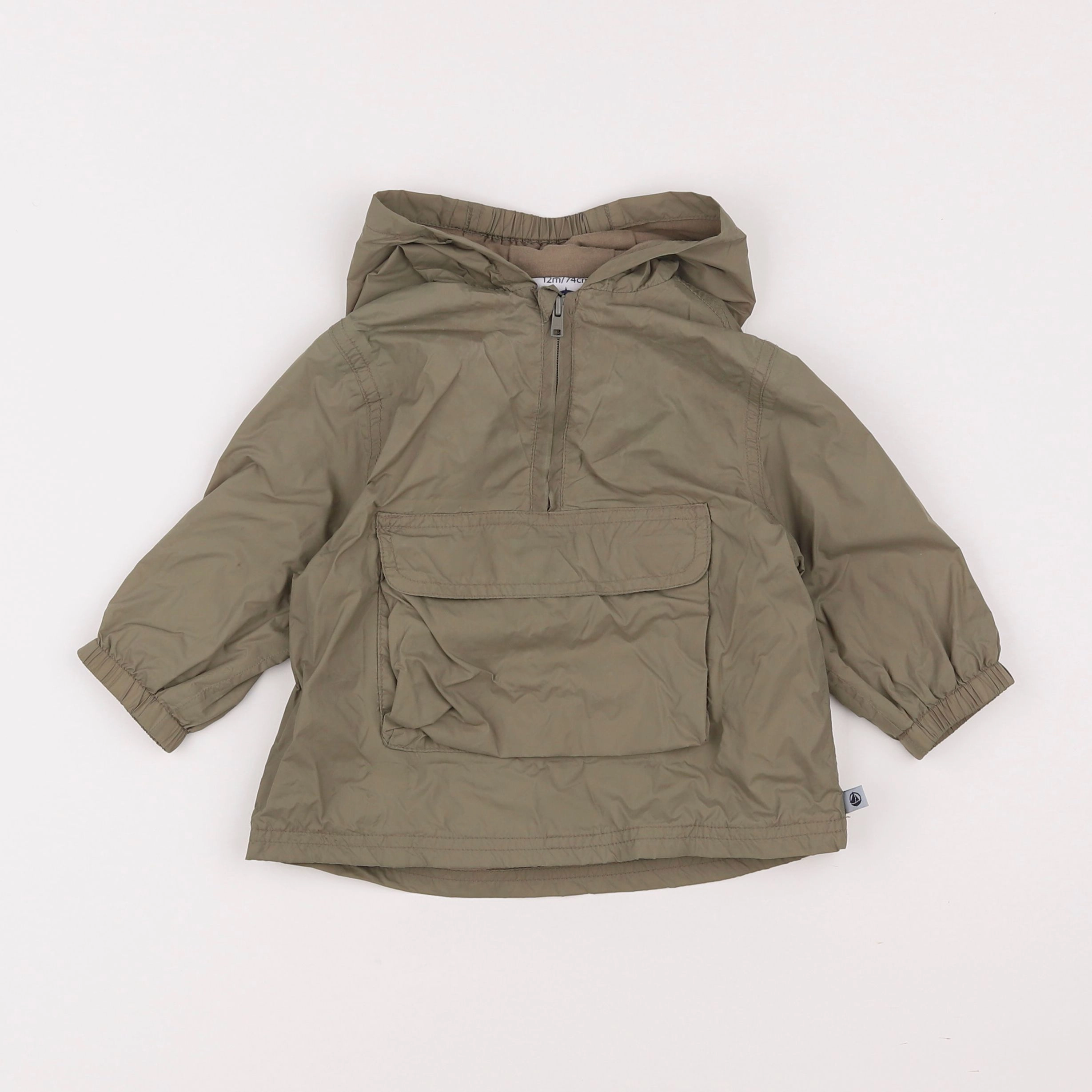 Petit Bateau - coupe-vent vert - 12 mois