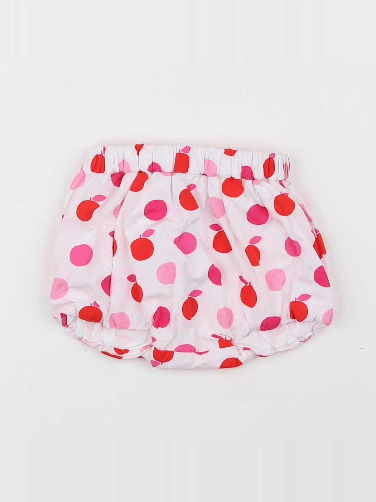 Jacadi - bloomer doublé blanc, rose - 6 mois