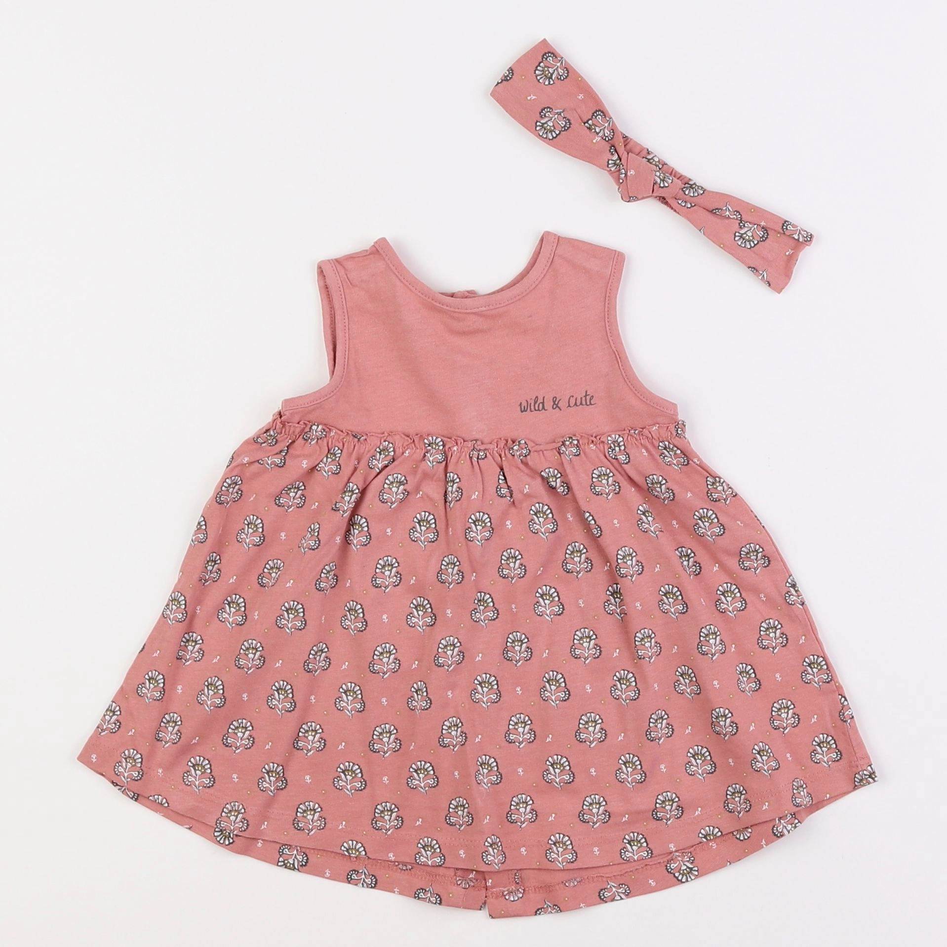 Vertbaudet - robe rose - 3 mois
