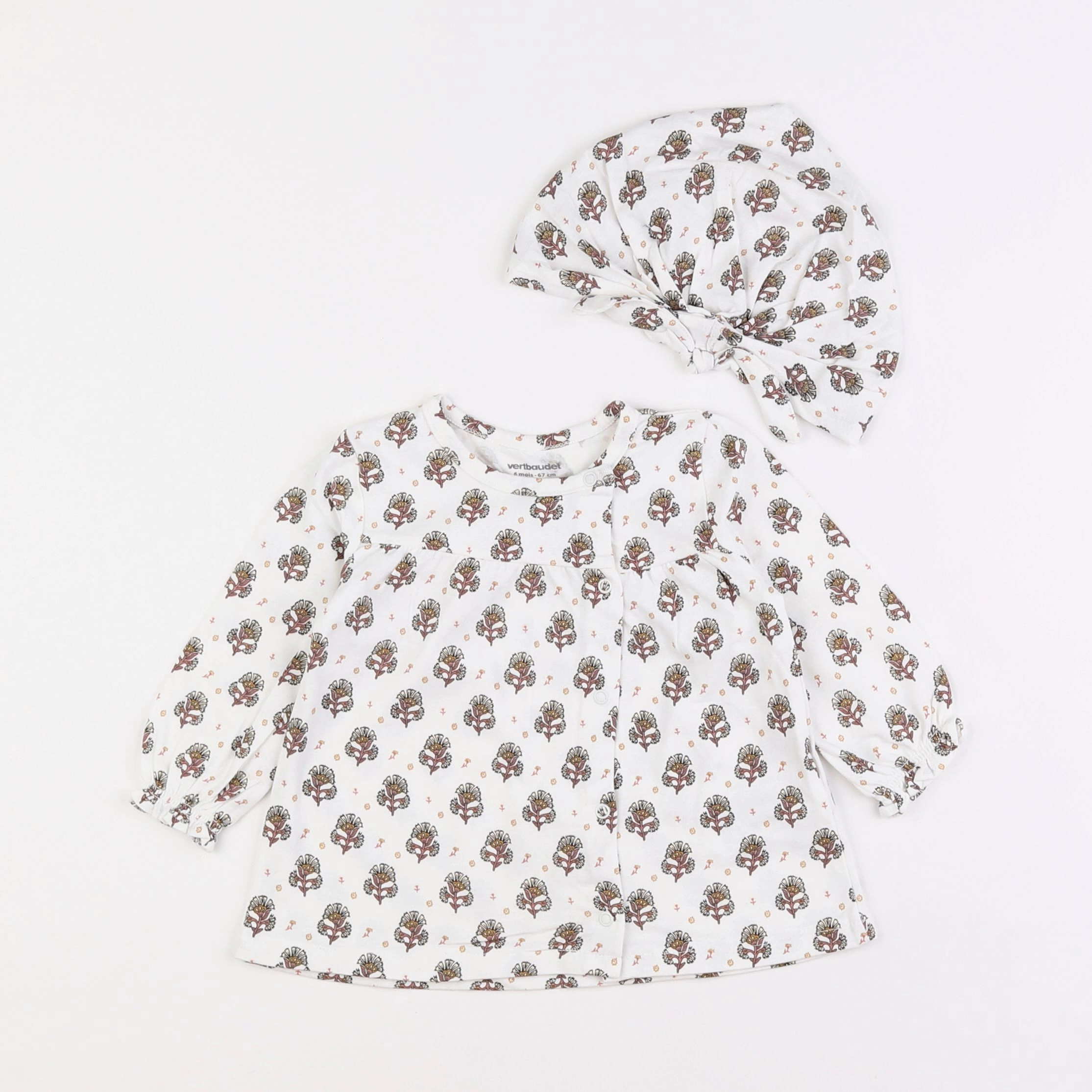 Vertbaudet - robe blanc - 6 mois