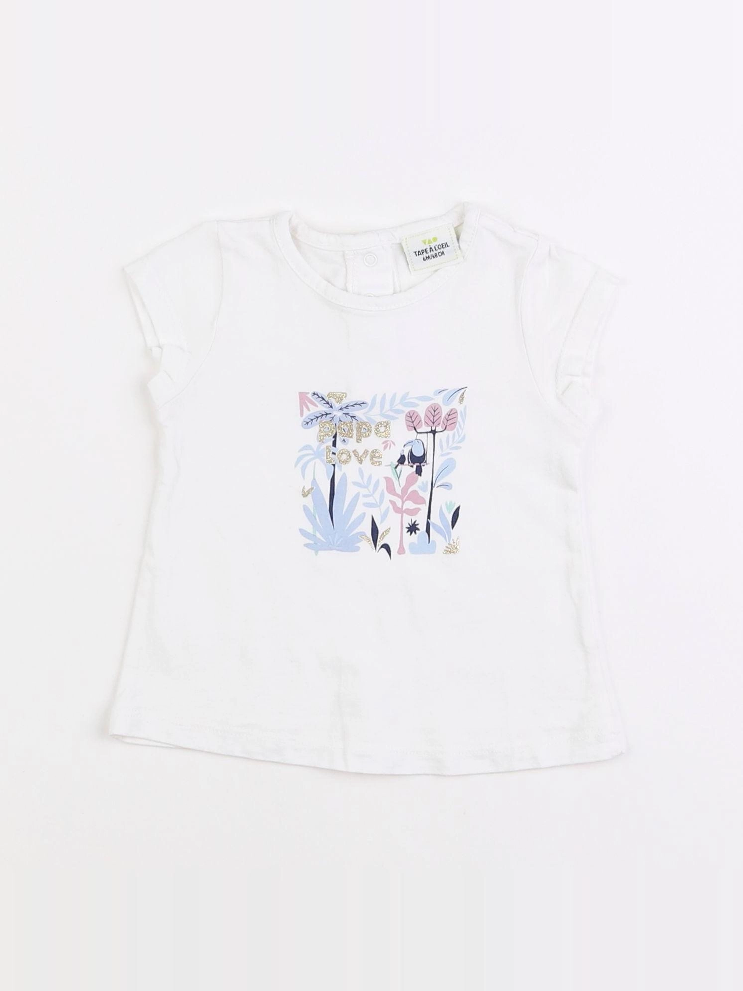 Tape à l'oeil - tee-shirt blanc - 6 mois