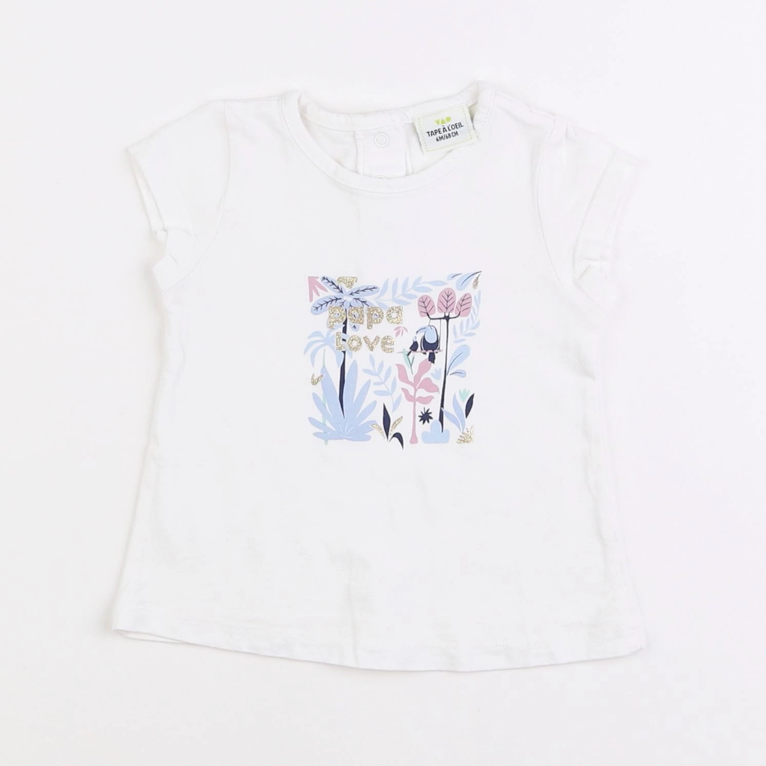 Tape à l'oeil - tee-shirt blanc - 6 mois