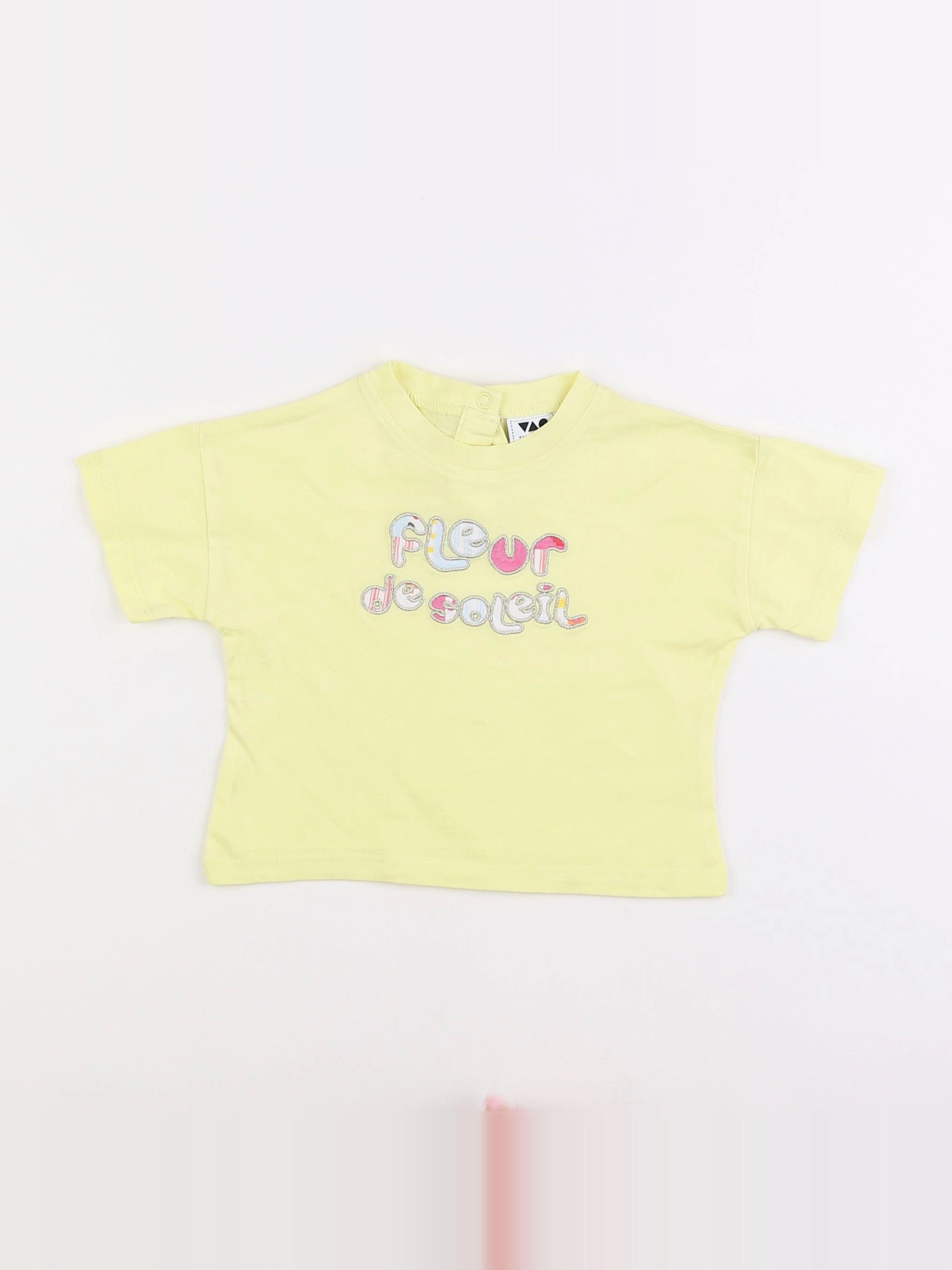 Tape à l'oeil - tee-shirt jaune - 6 mois