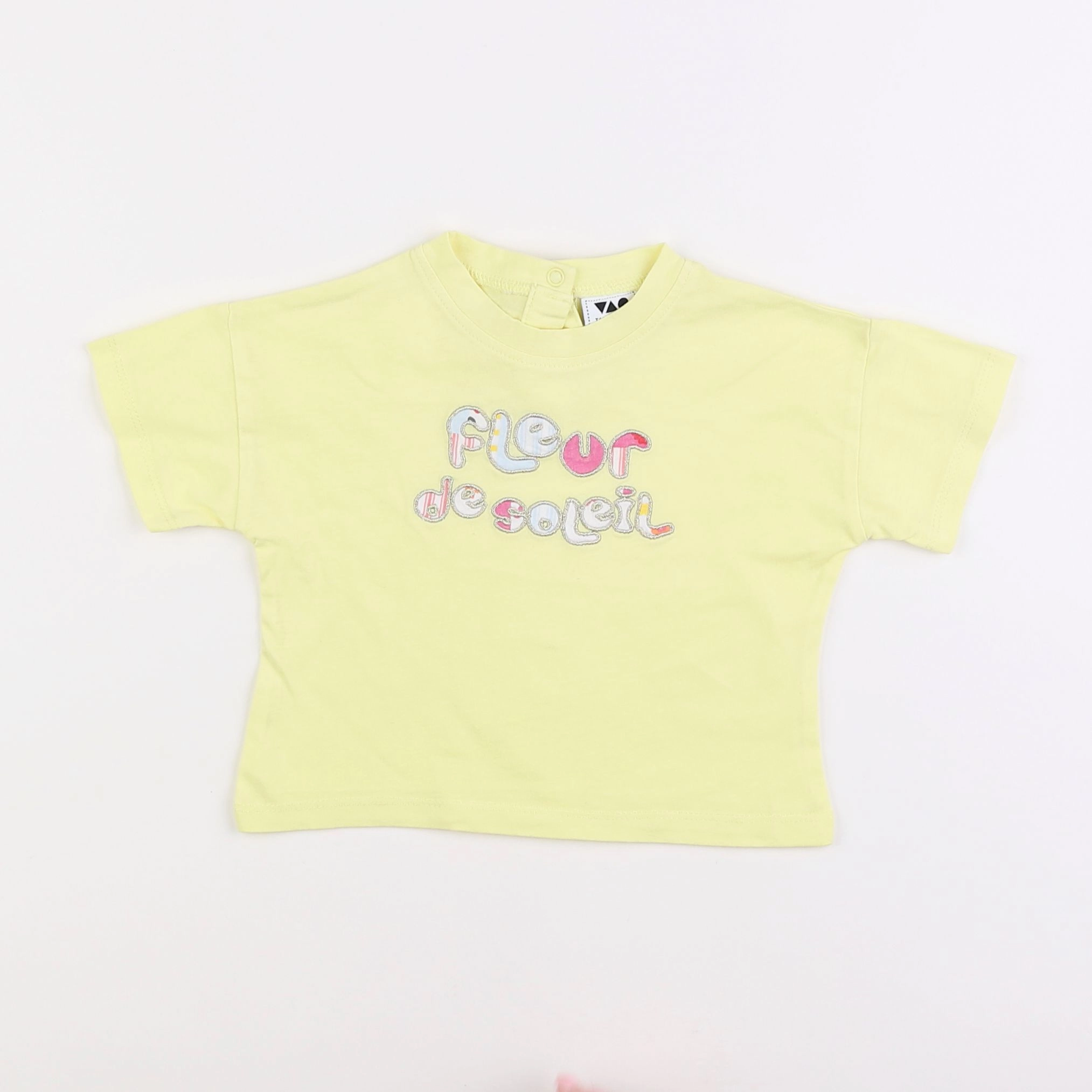 Tape à l'oeil - tee-shirt jaune - 6 mois