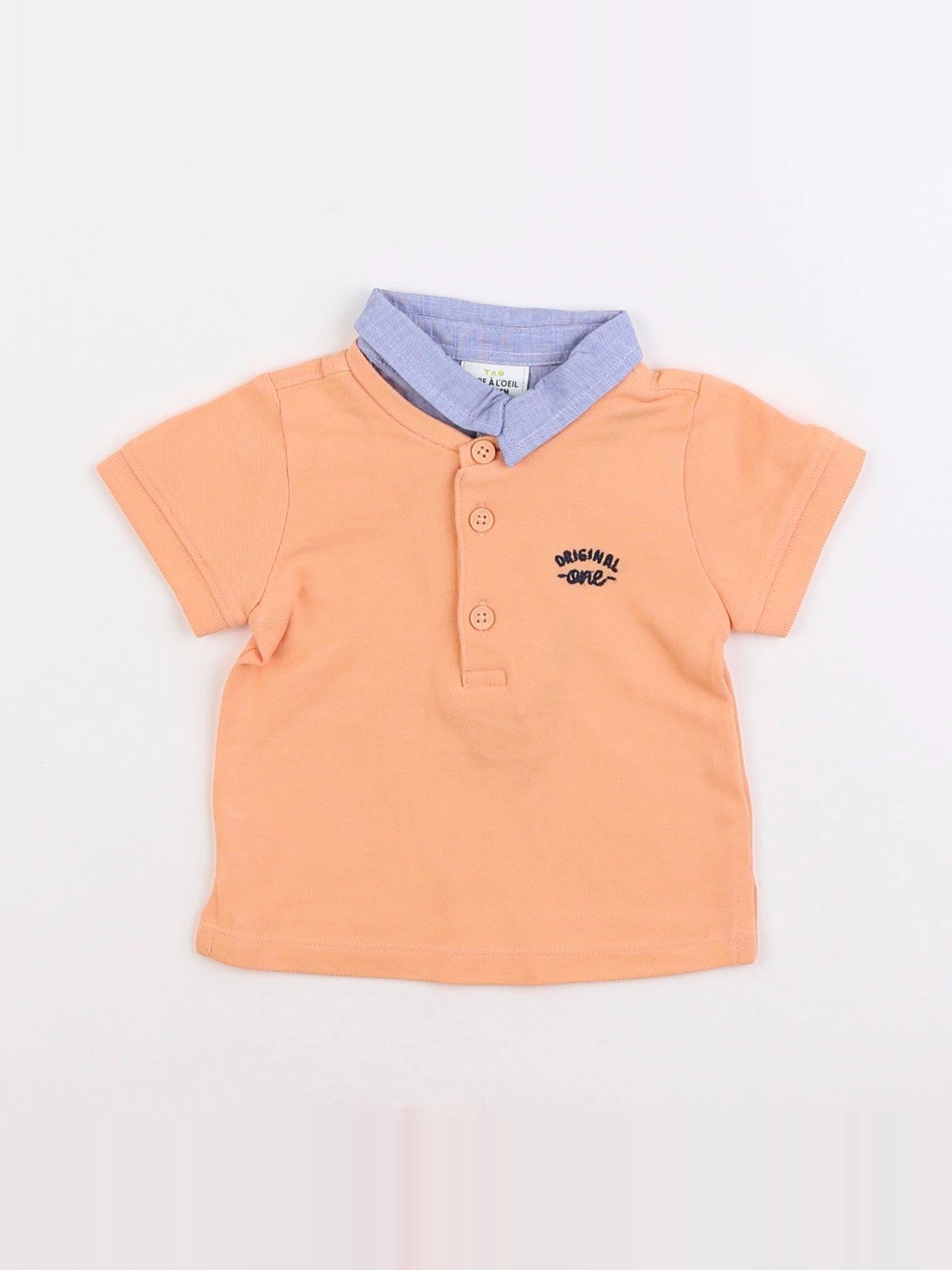 Tape à l'oeil - polo orange - 3 mois