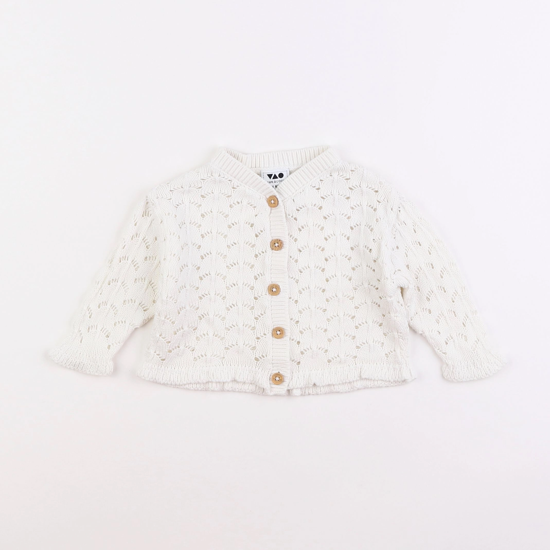 Tape à l'oeil - gilet blanc - 6 mois