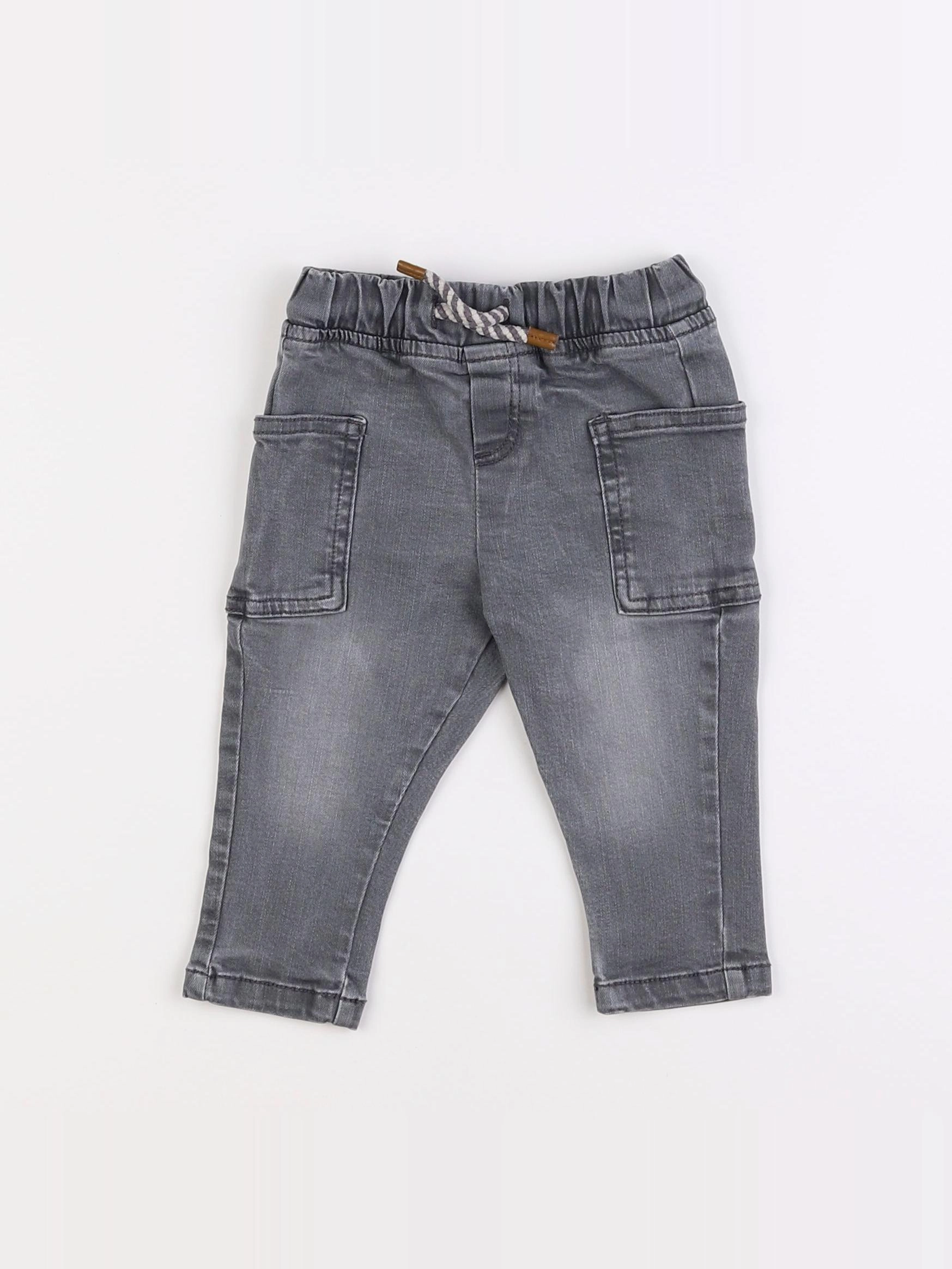 Vertbaudet - jegging gris - 9 mois