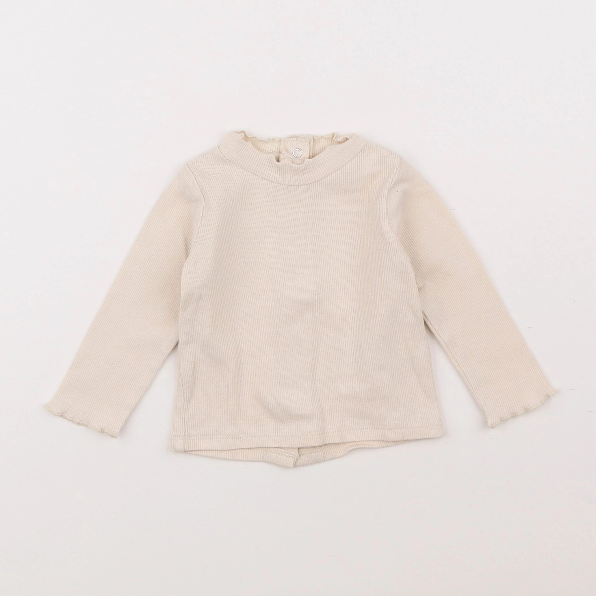 Vertbaudet - tee-shirt beige - 6 mois