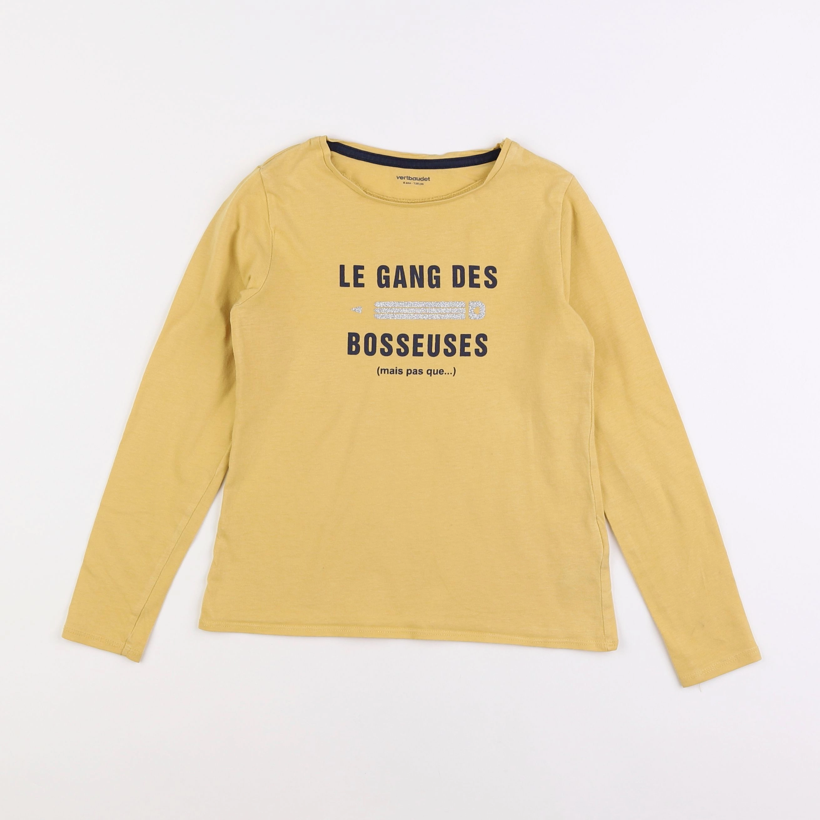 Vertbaudet - tee-shirt jaune - 8 ans