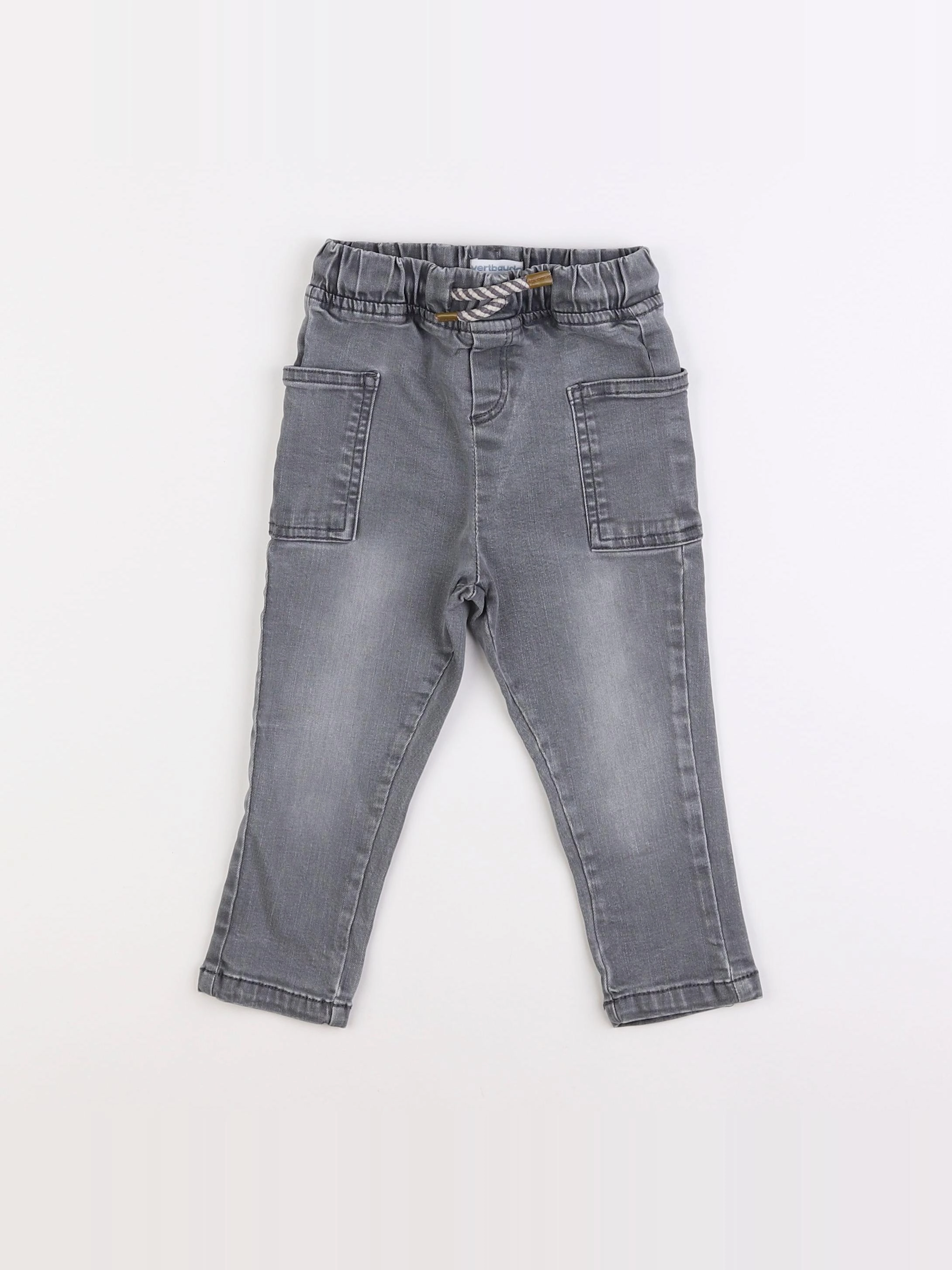Vertbaudet - jegging gris - 2 ans