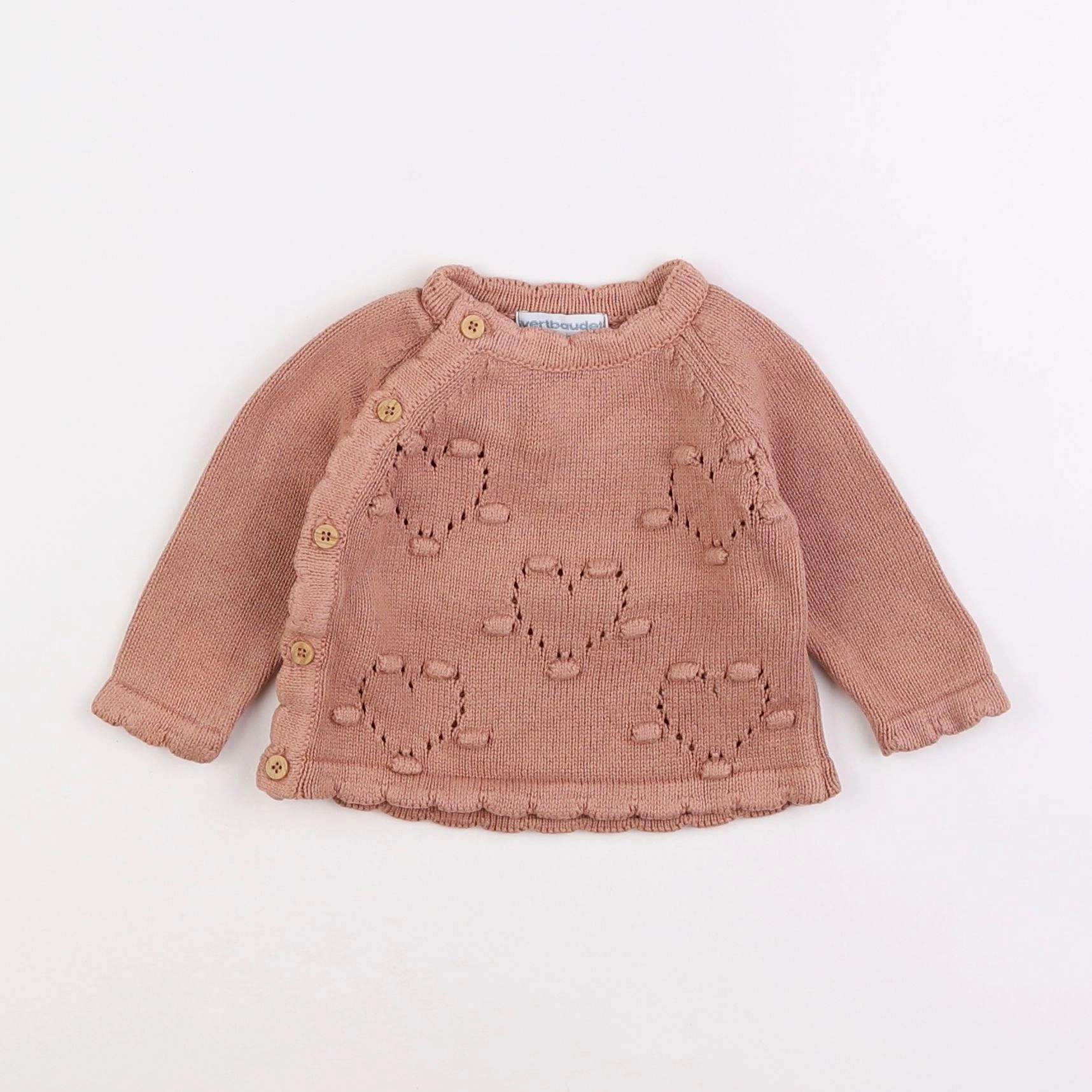Vertbaudet - pull rose - 3 mois