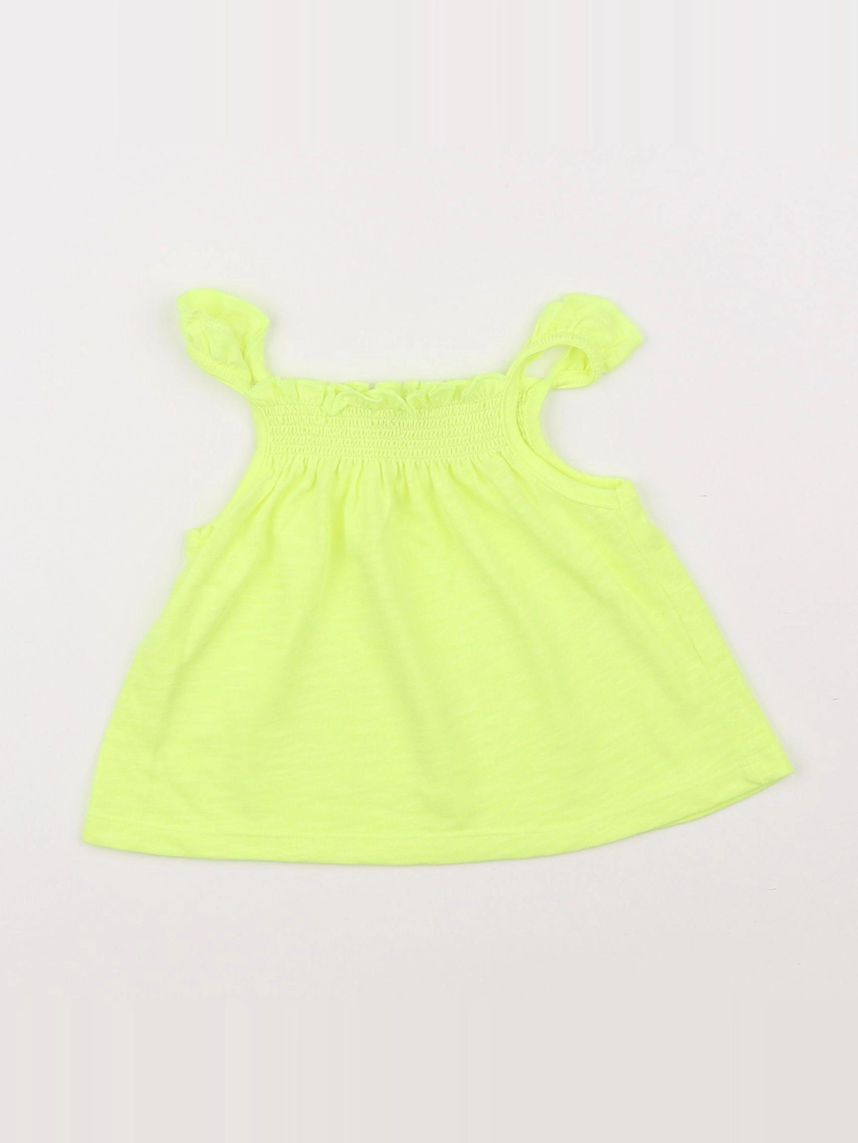 Tape à l'oeil - débardeur jaune fluo - 6 mois