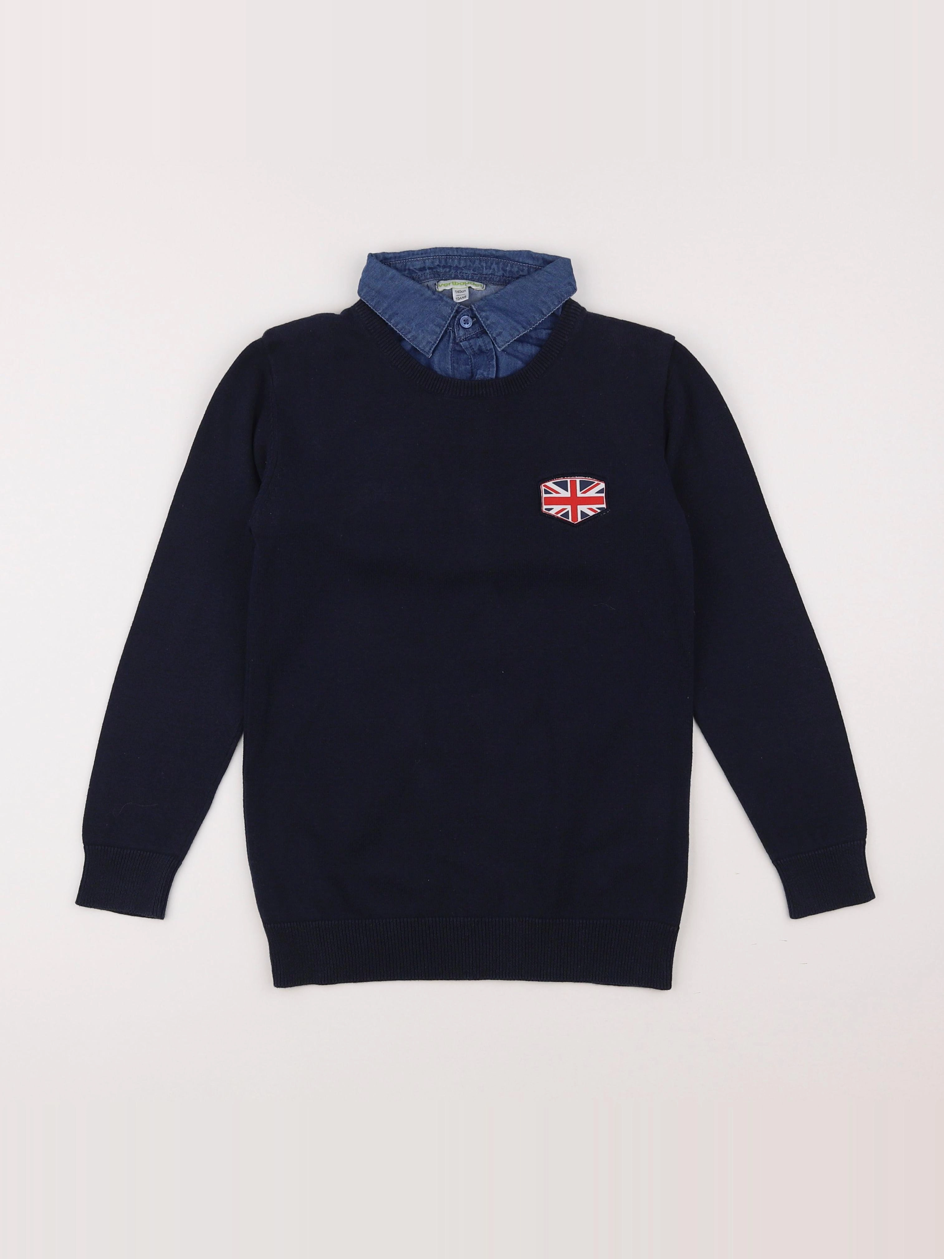 Vertbaudet - pull bleu - 10 ans