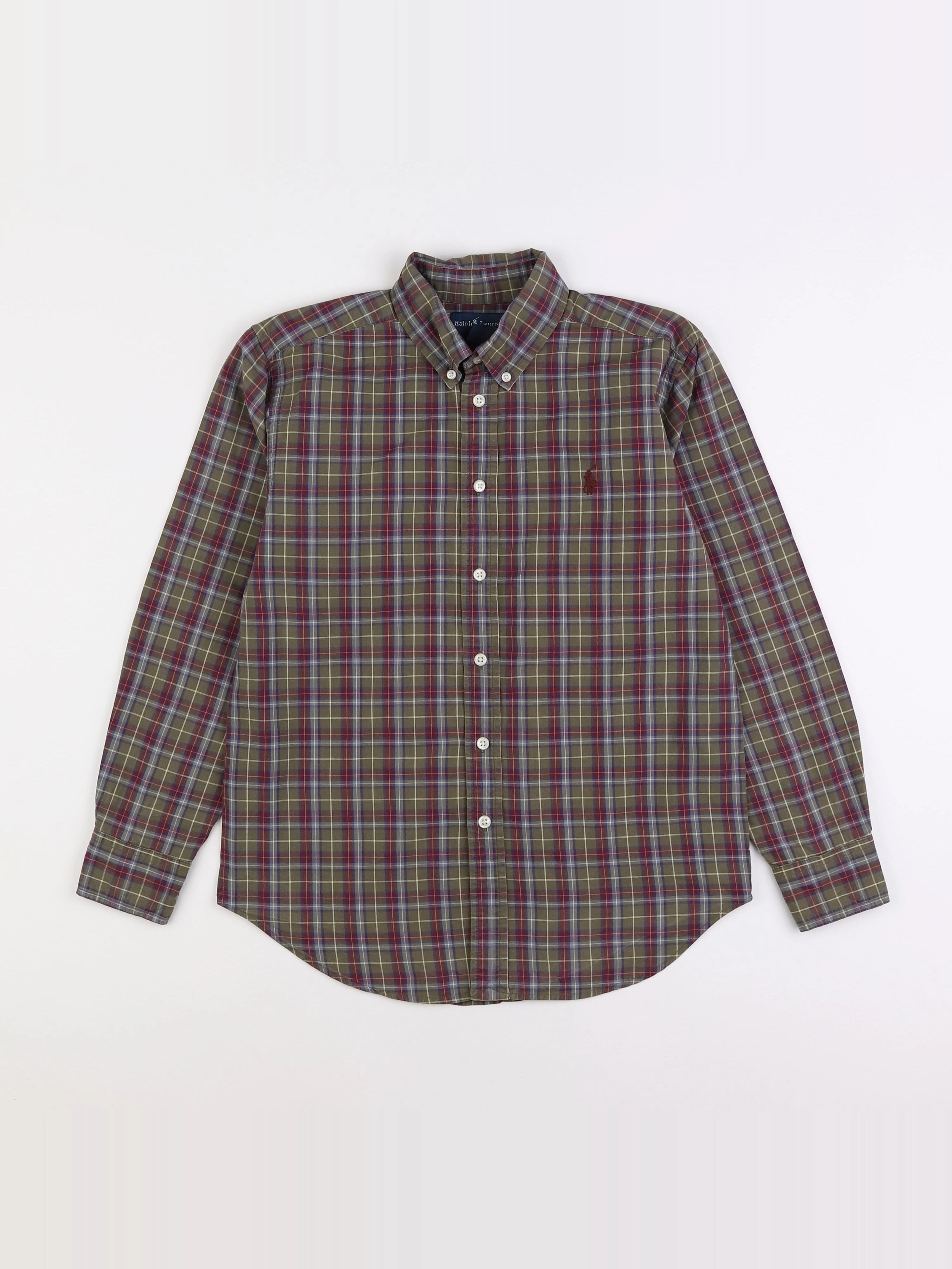 Ralph Lauren - chemise vert, rouge - 10/12 ans