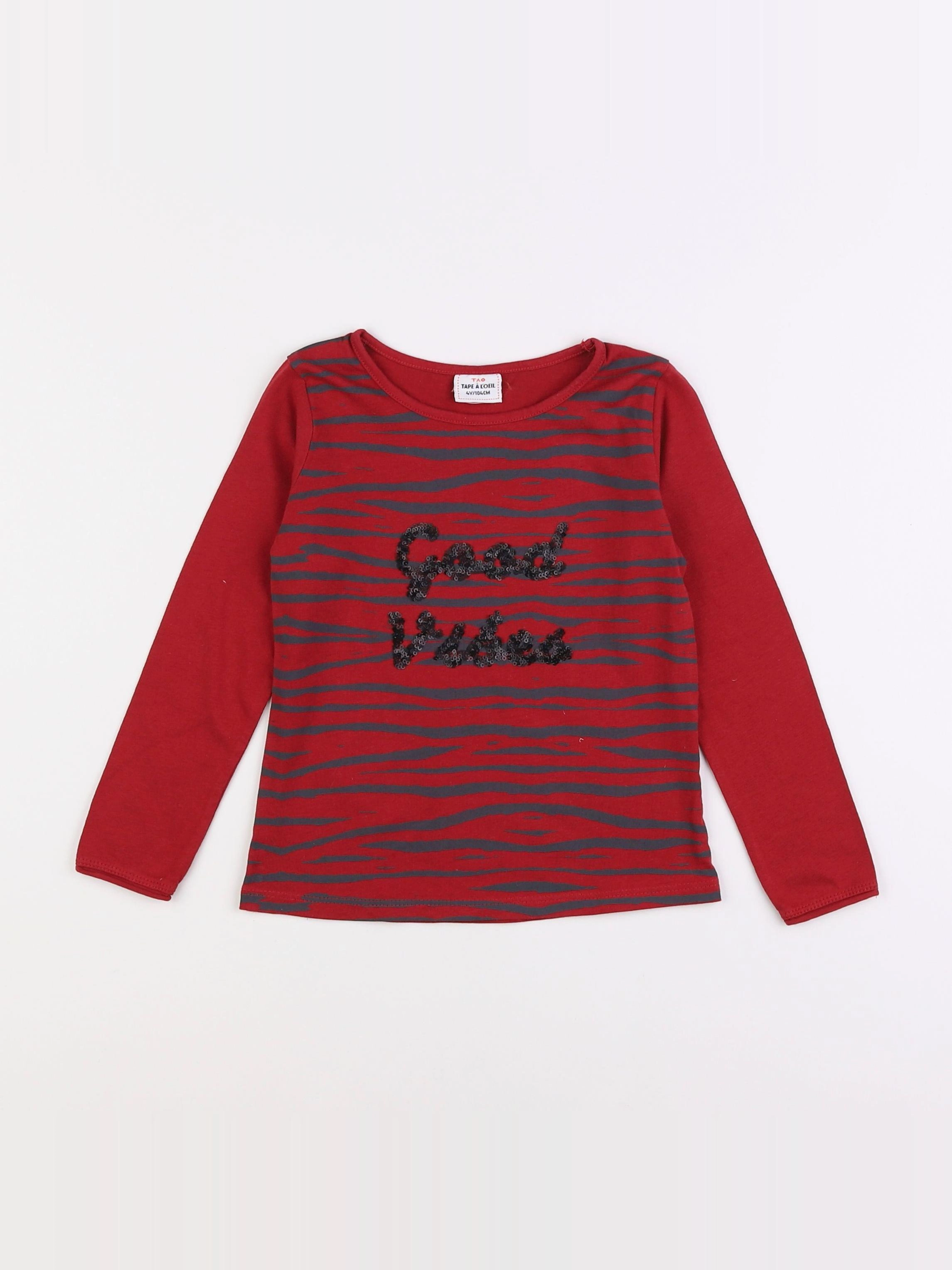Tape à l'oeil - tee-shirt rouge - 4 ans