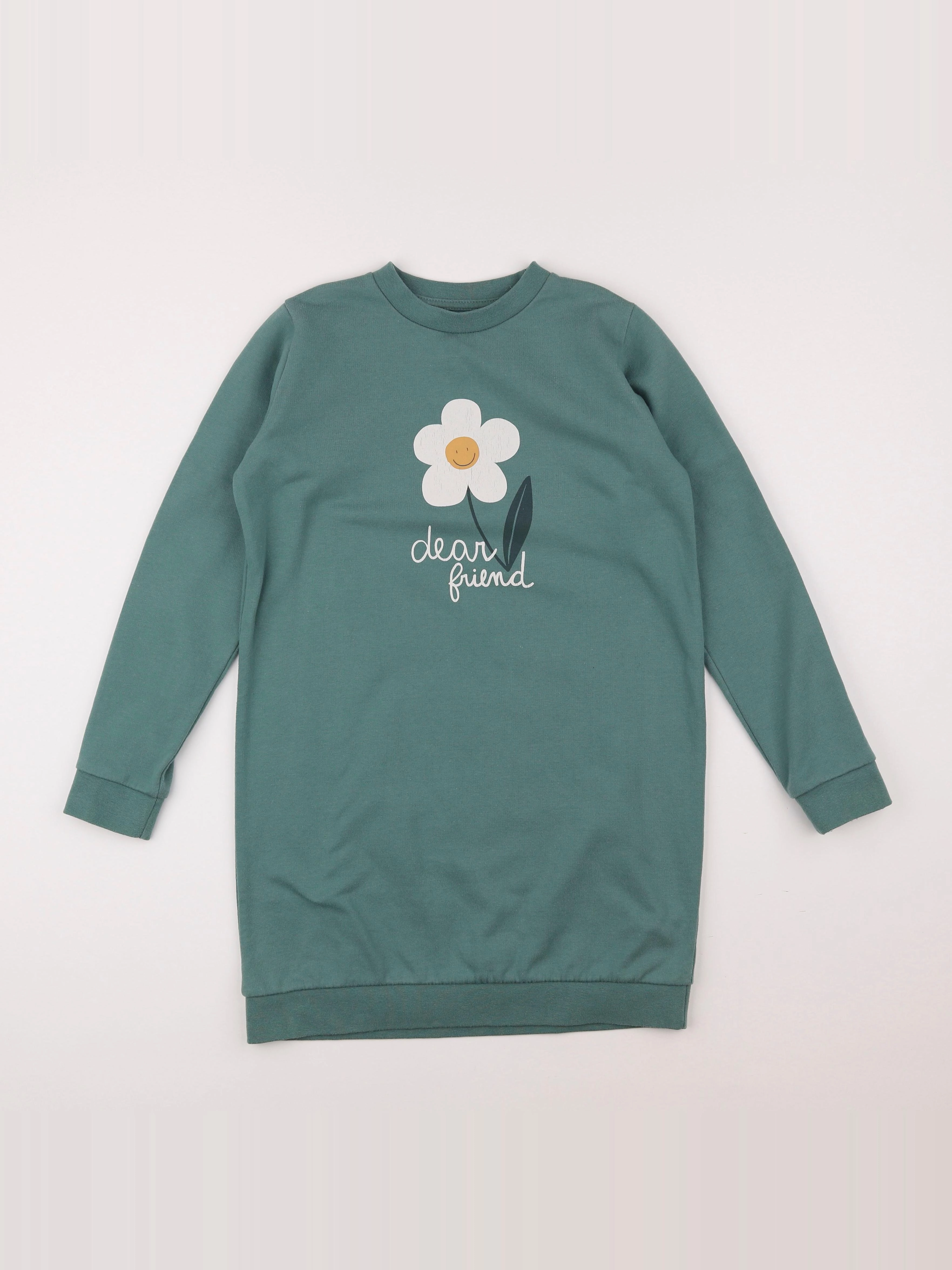 Vertbaudet - robe vert - 10 ans