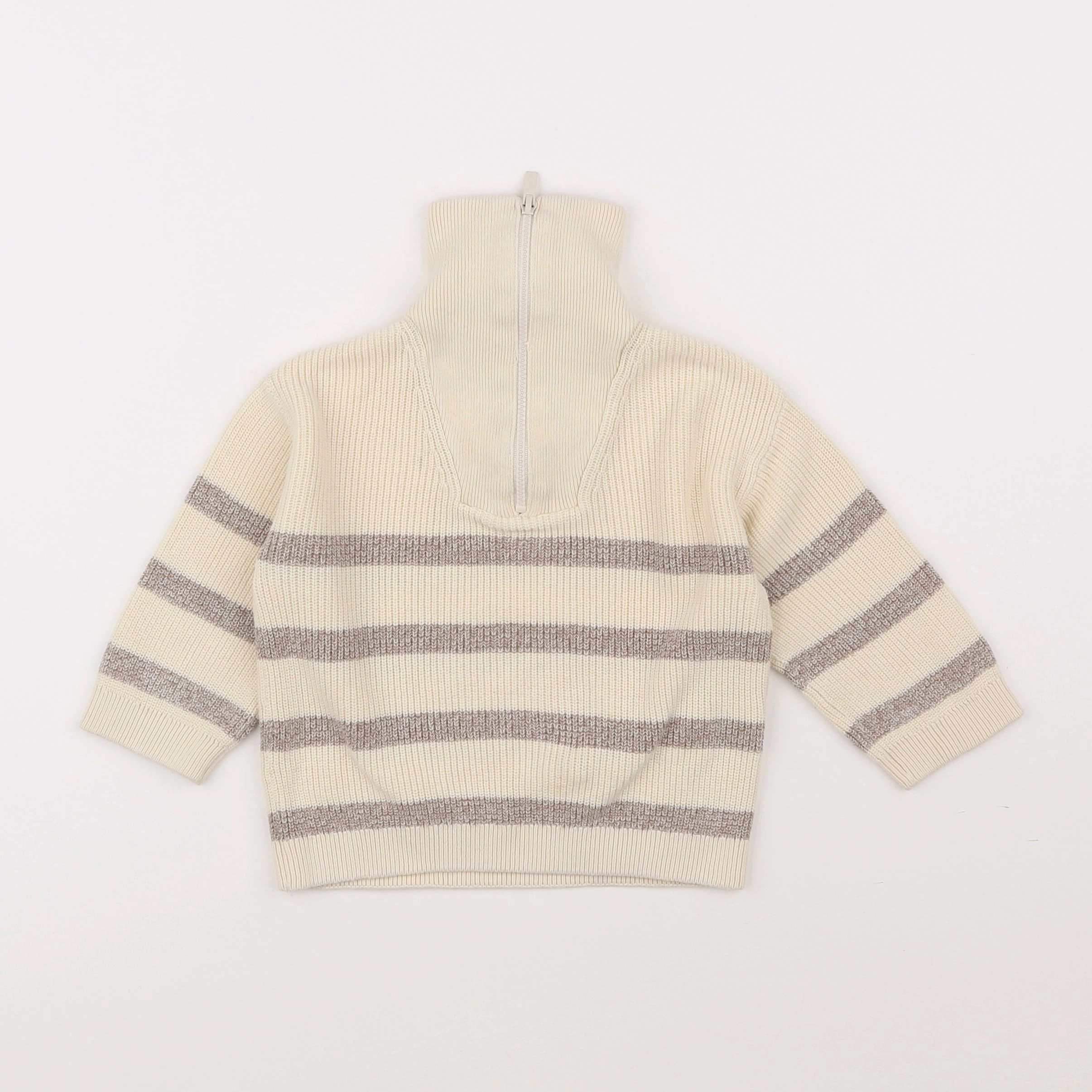 Vertbaudet - pull beige - 18 mois