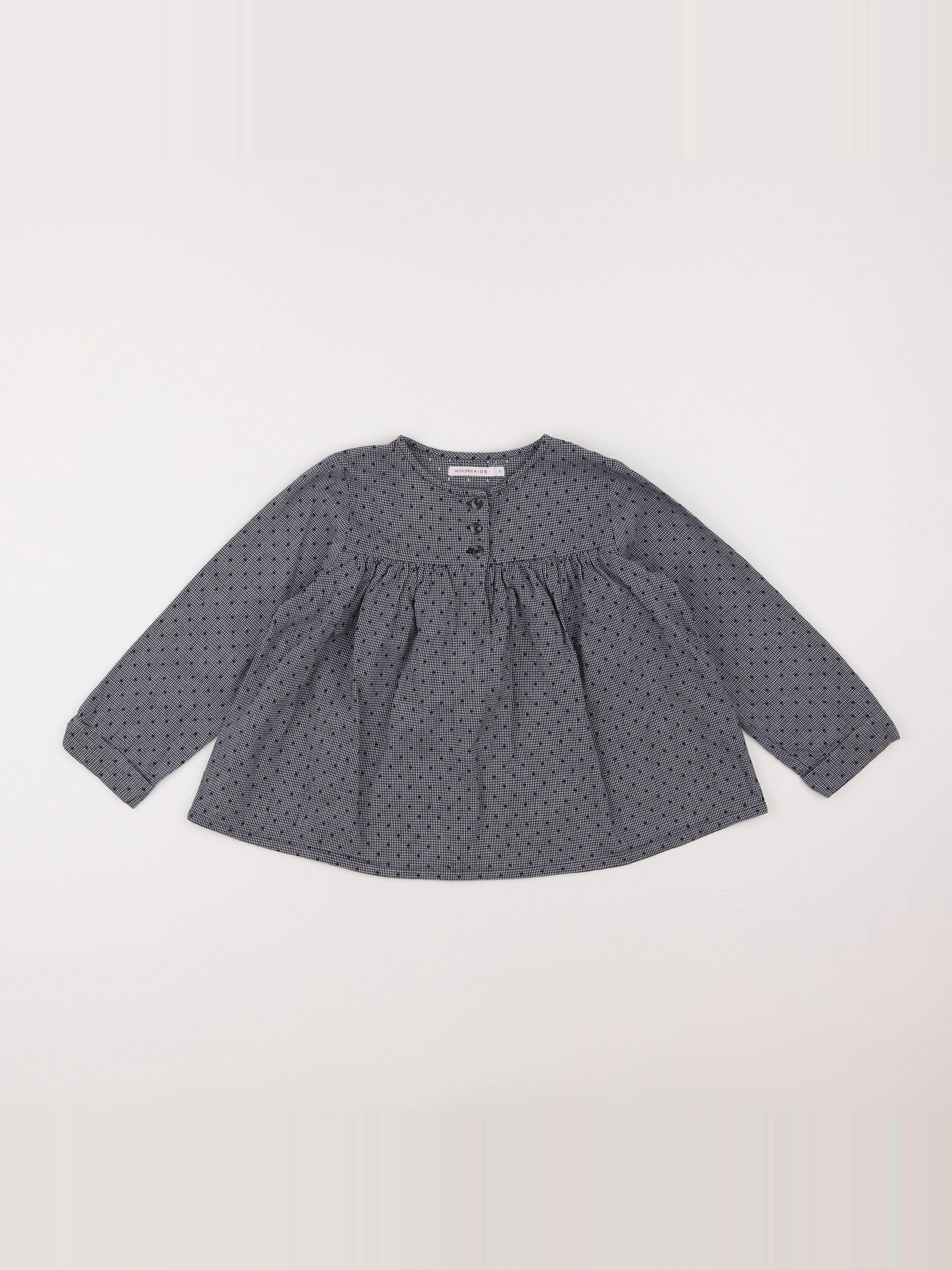 Monoprix - blouse bleu - 5 ans