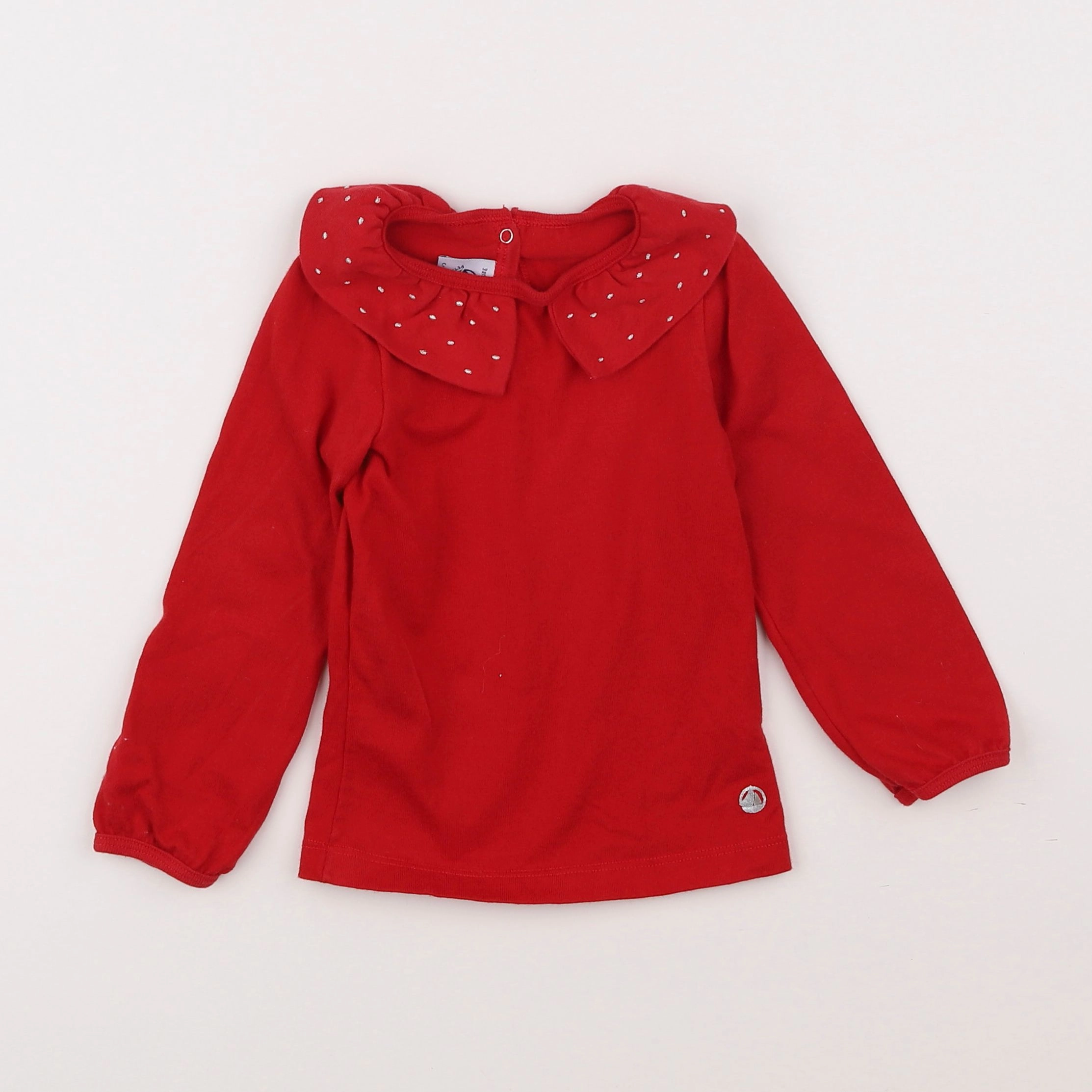 Petit Bateau - tee-shirt rouge - 3 ans