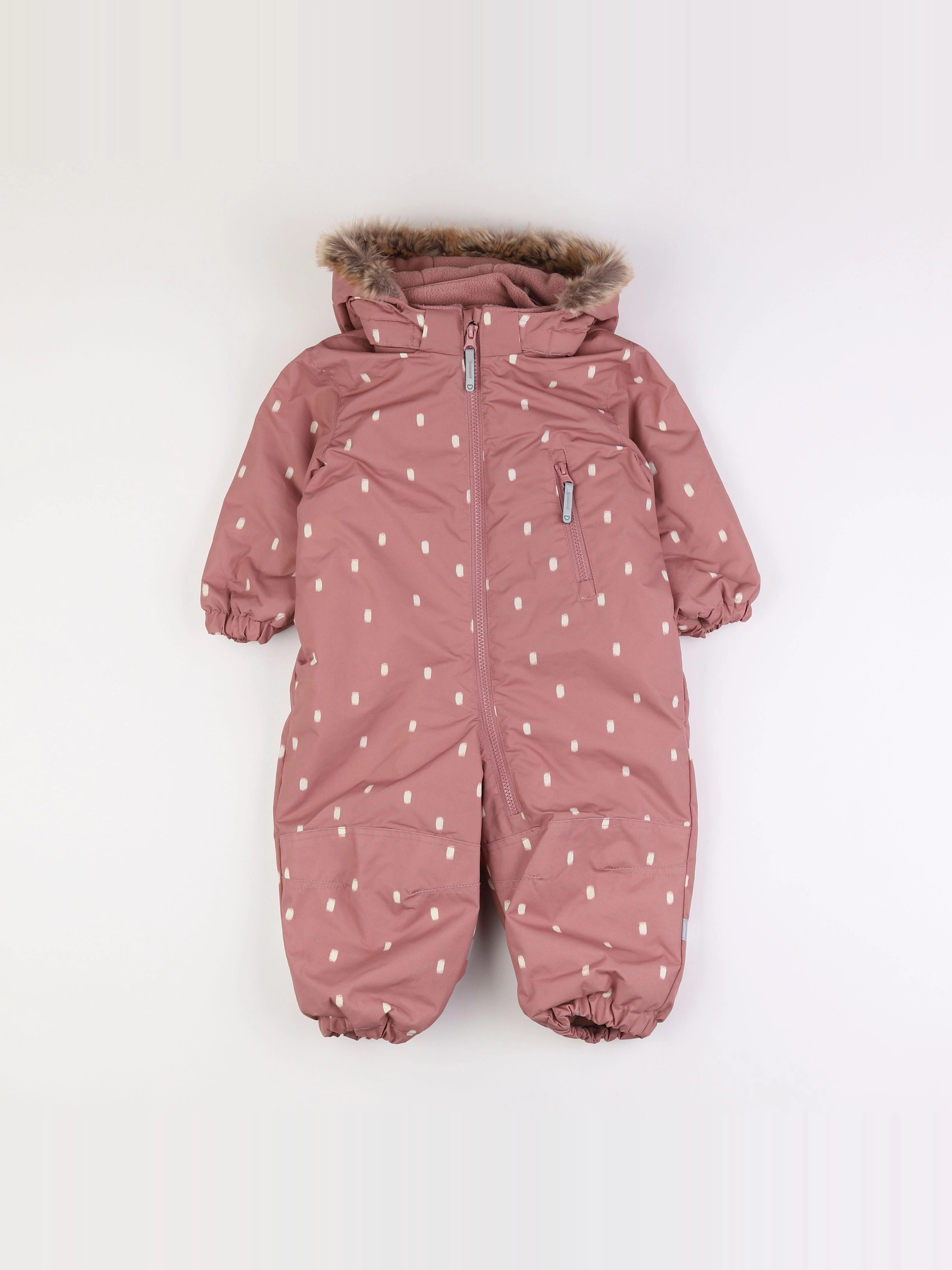 H&M - combinaison de ski rose - 12/18 mois