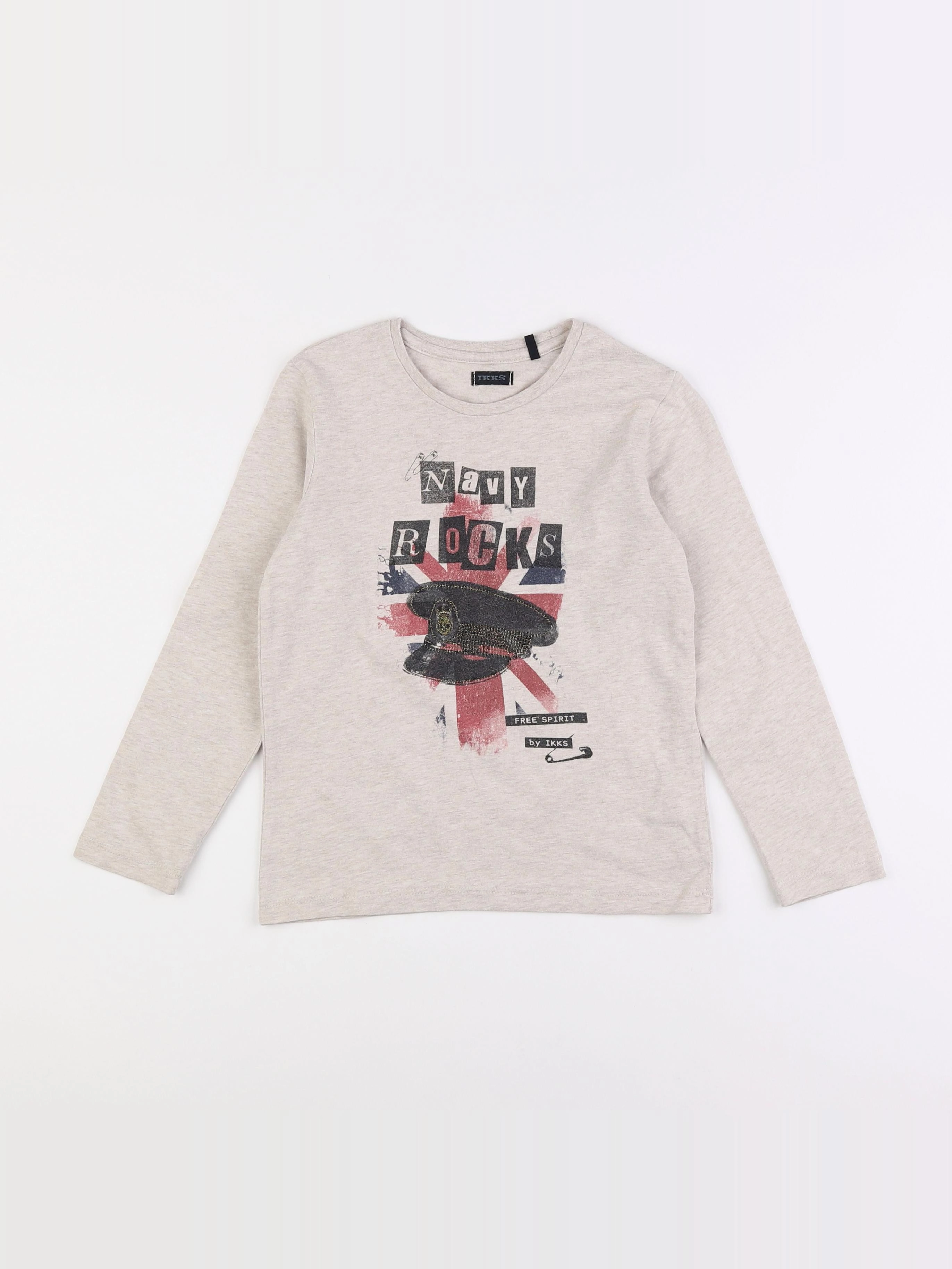 IKKS - tee-shirt beige - 6 ans