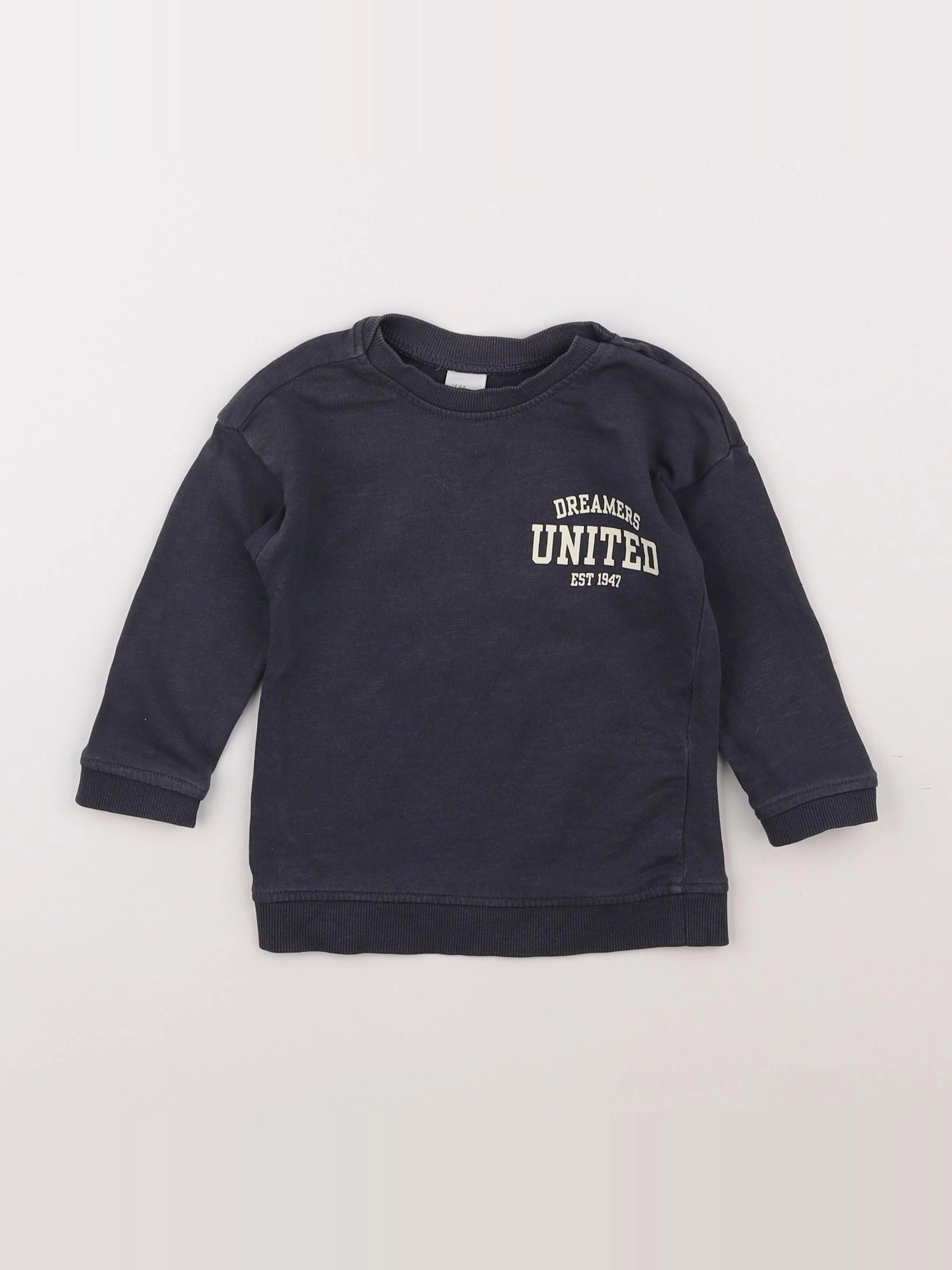 H&M - sweat gris - 9/12 mois