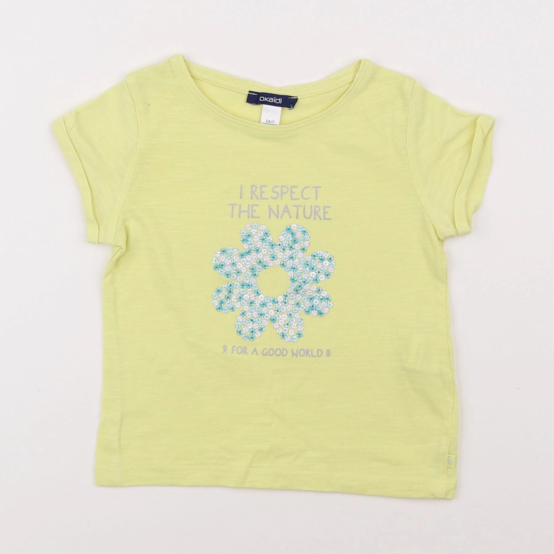 Okaidi - tee-shirt jaune - 3 ans