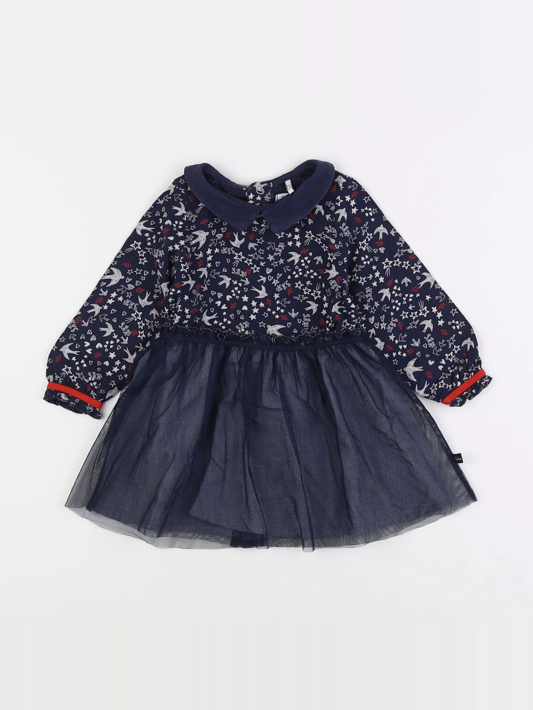 IKKS - robe bleu - 12 mois