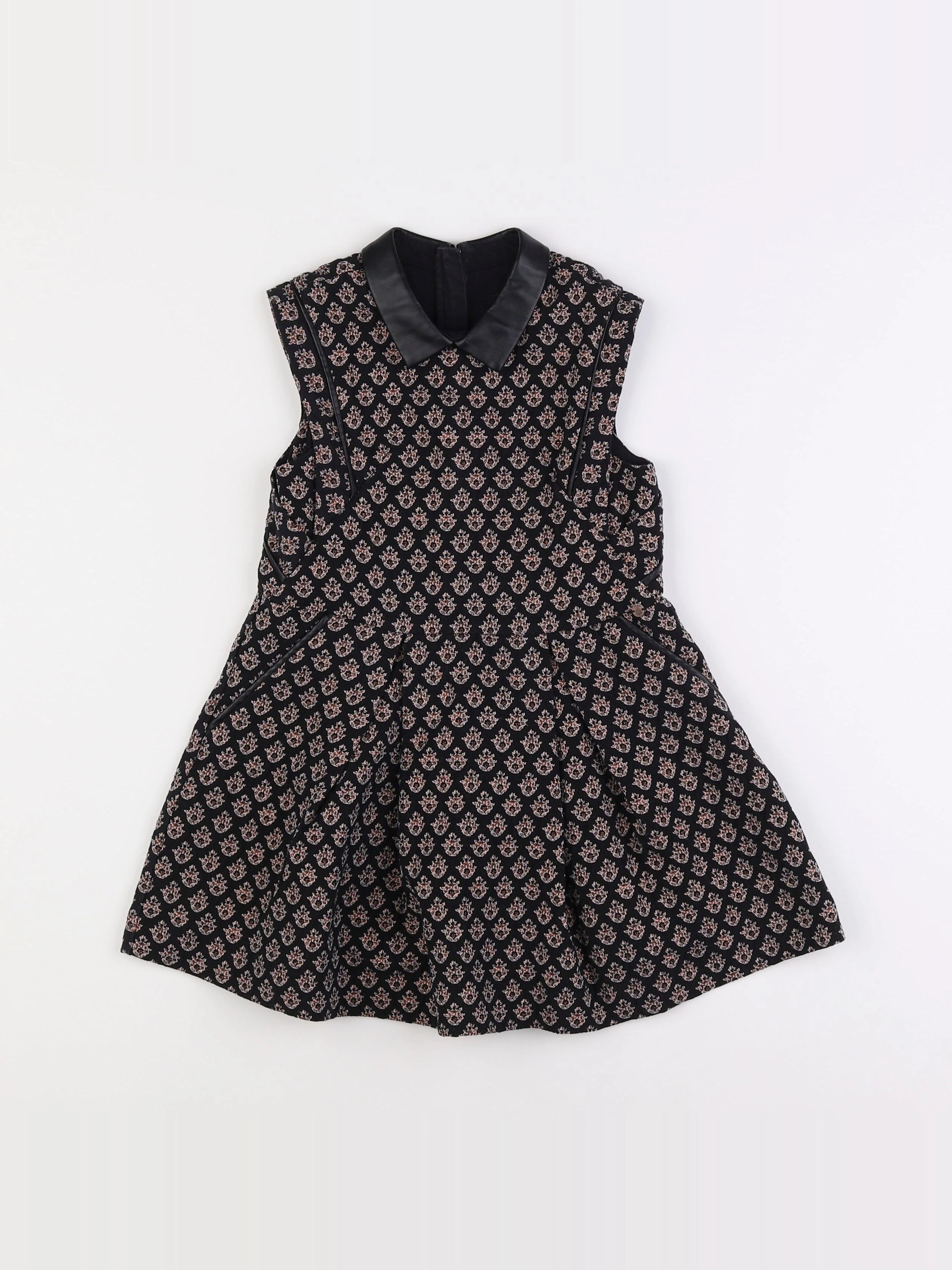 IKKS - robe noir, rose - 4 ans