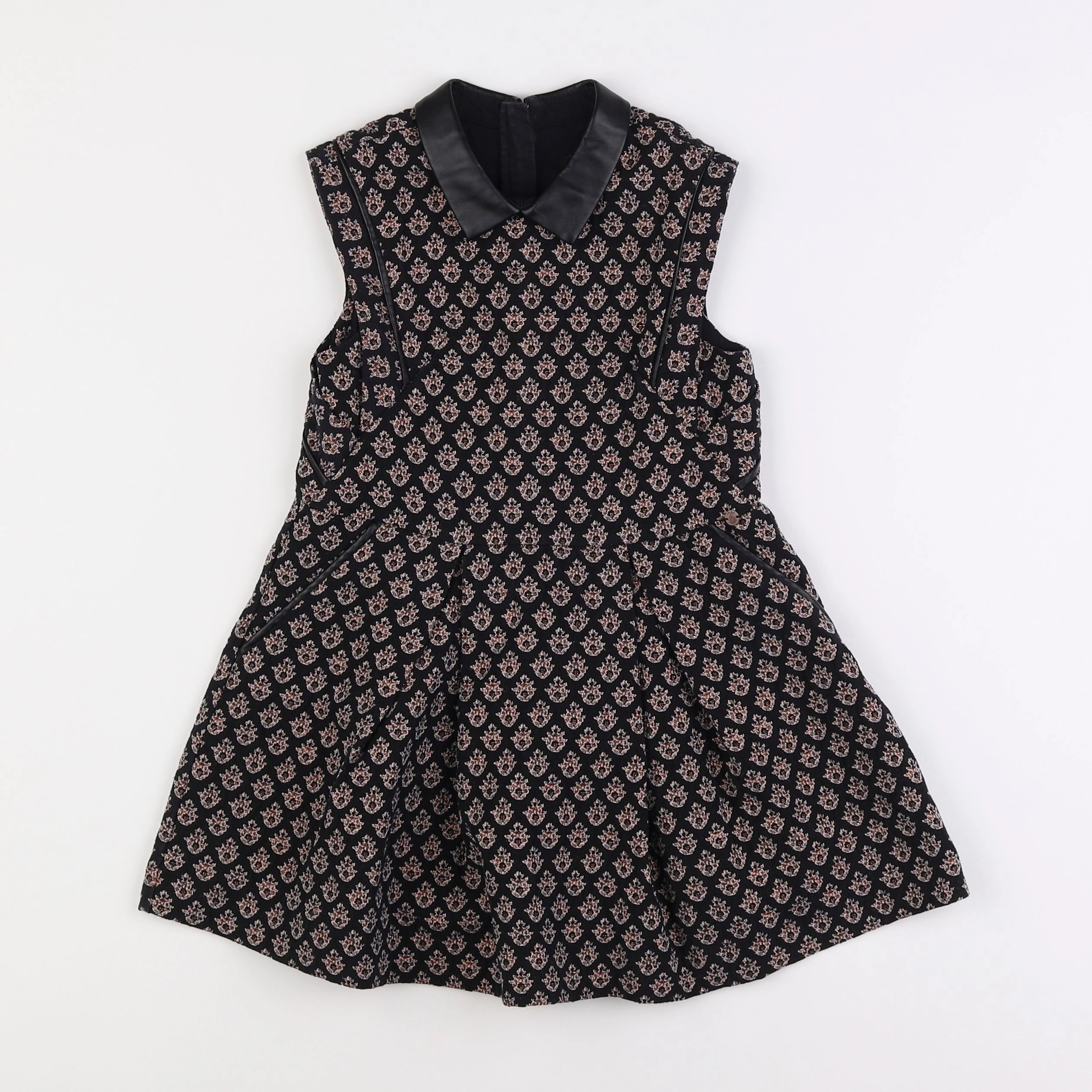 IKKS - robe noir, rose - 4 ans