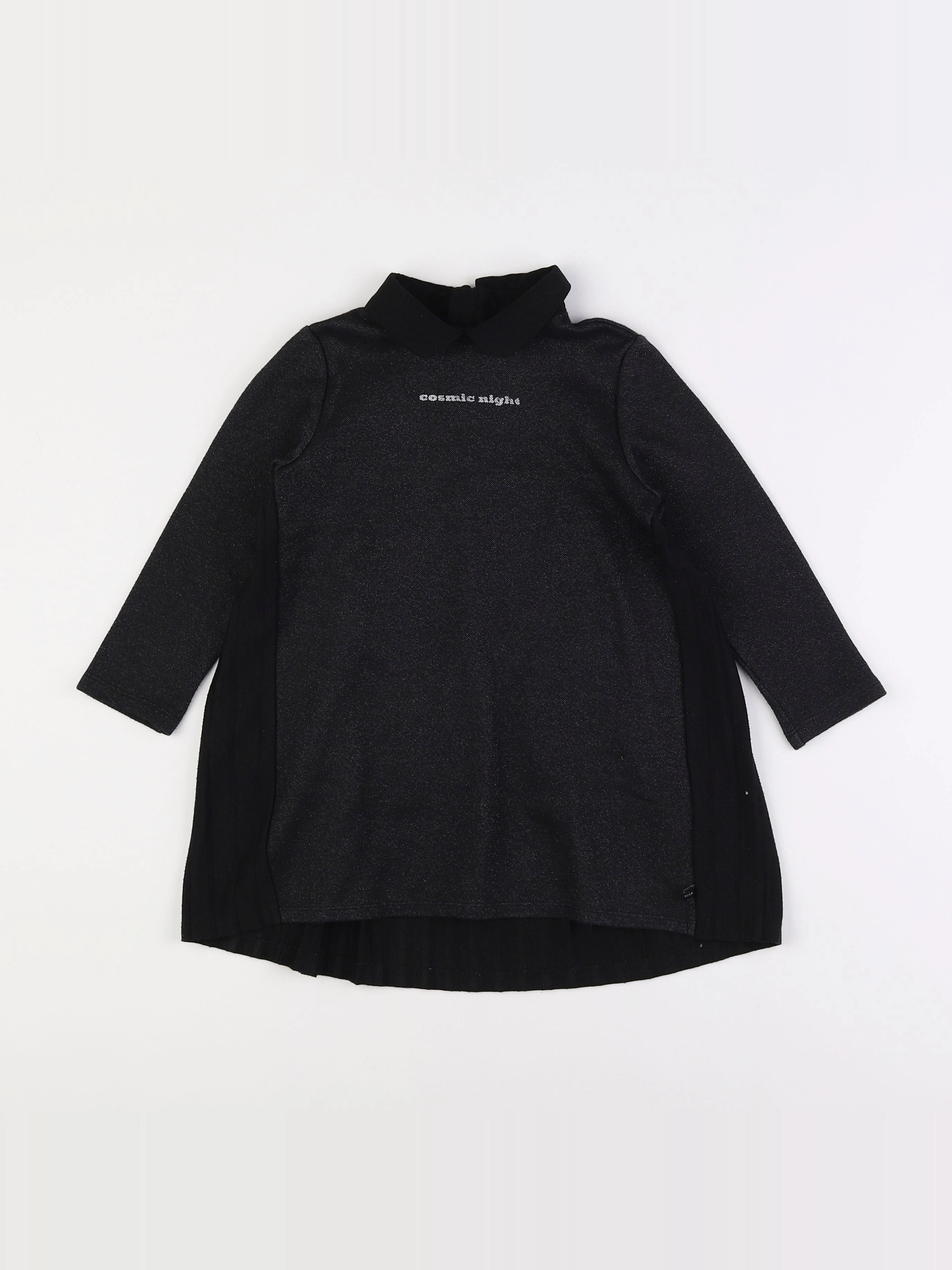 IKKS - robe noir, argent - 4 ans