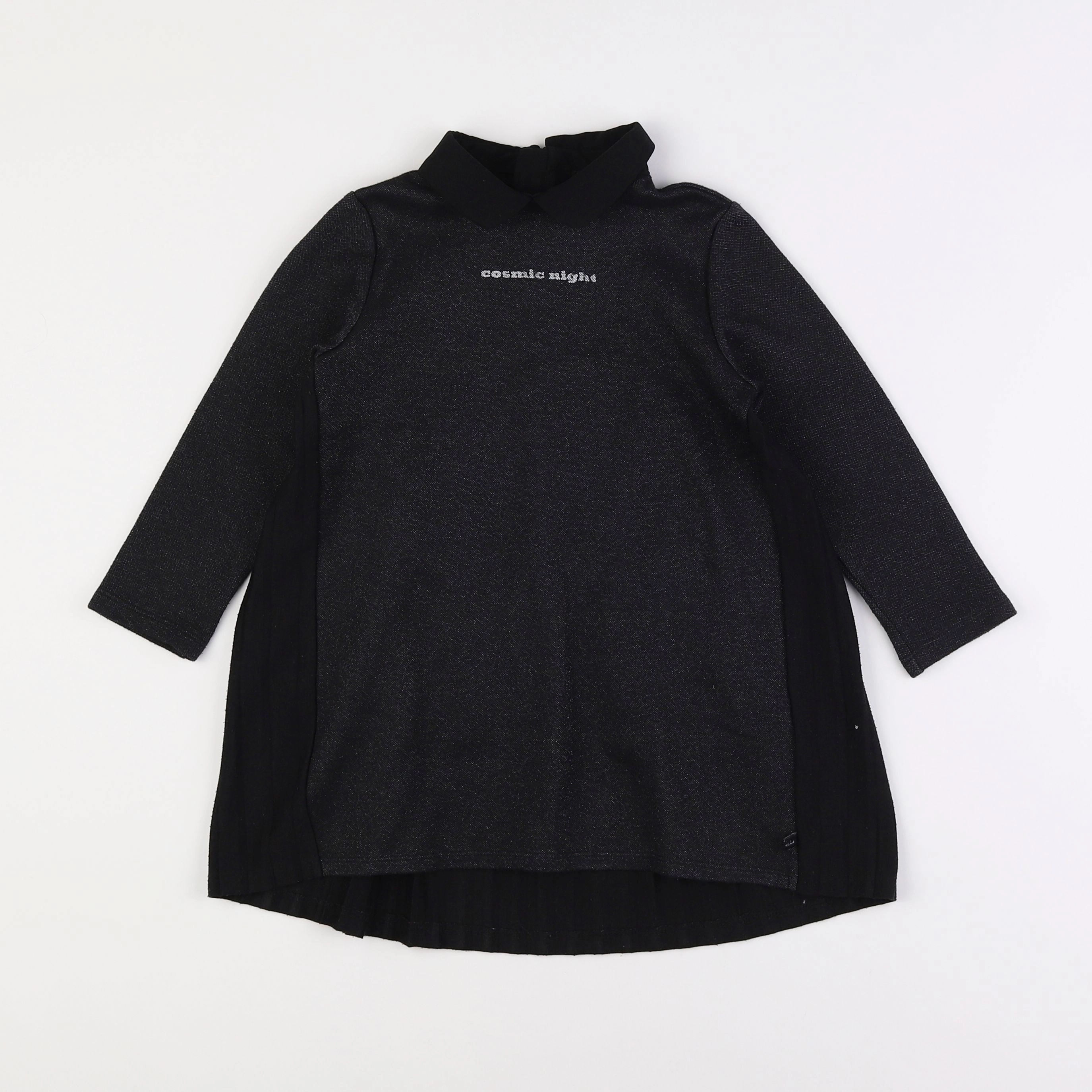 IKKS - robe noir, argent - 4 ans