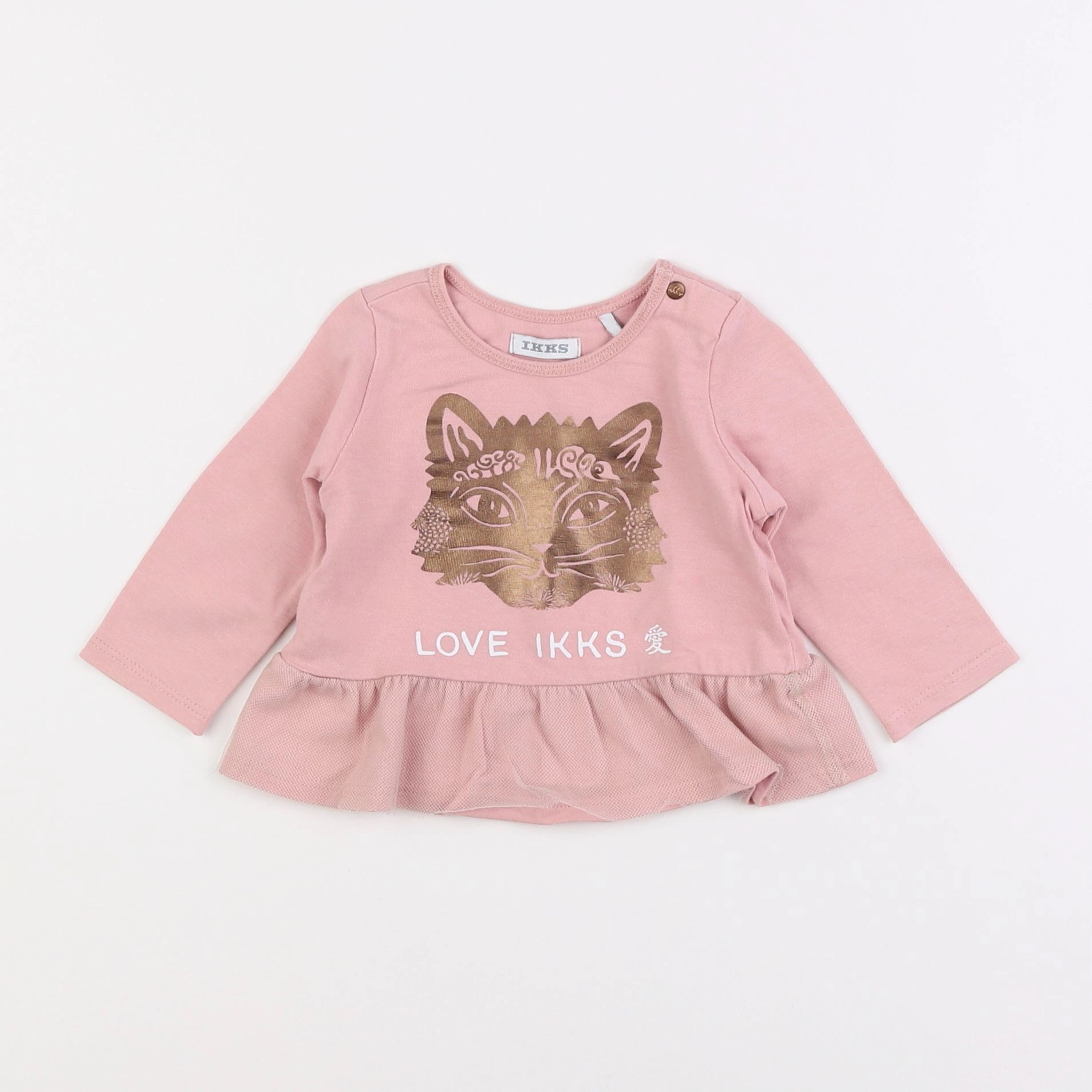IKKS - tee-shirt rose - 6 mois