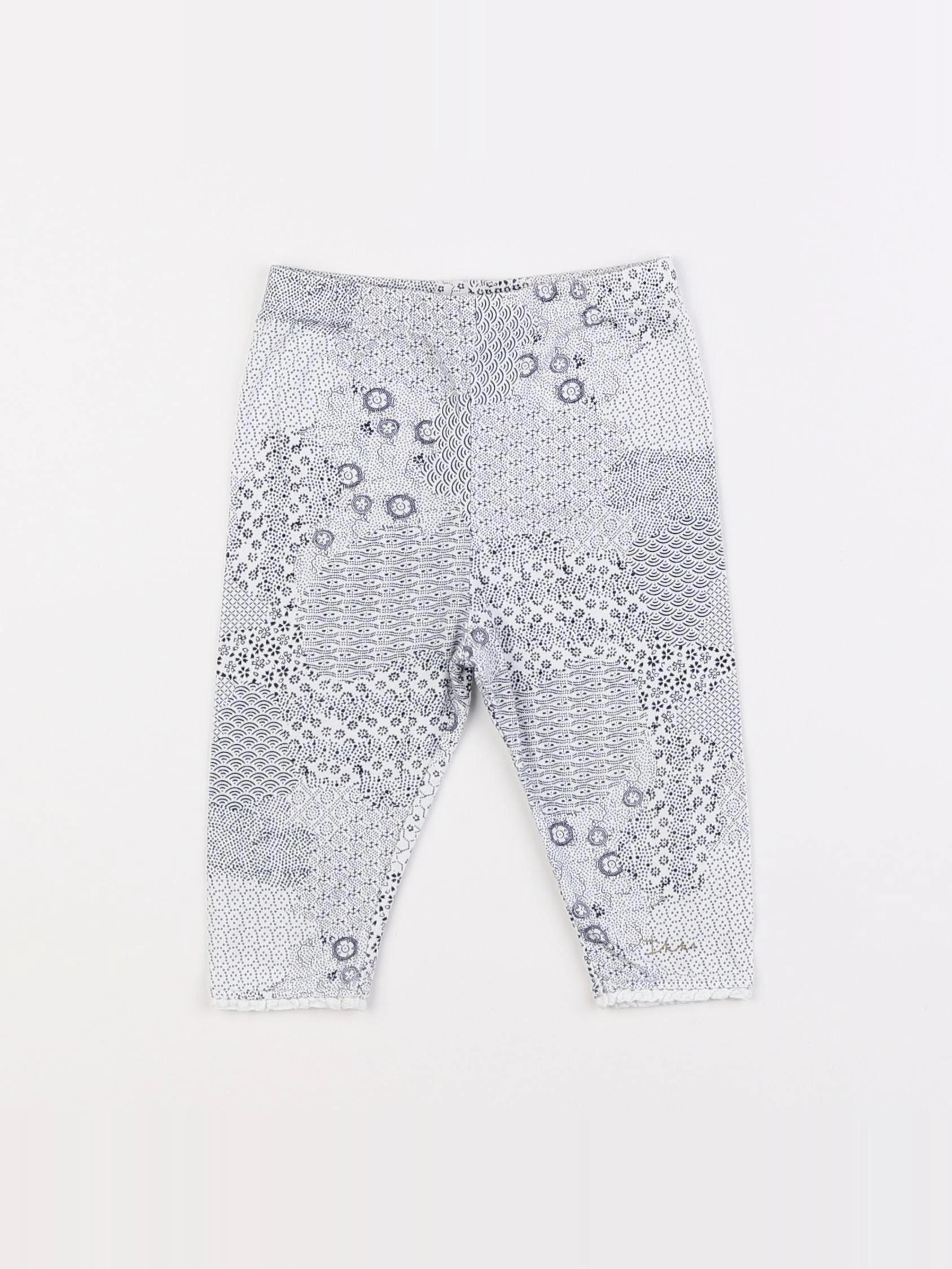 IKKS - legging blanc, bleu - 6 mois