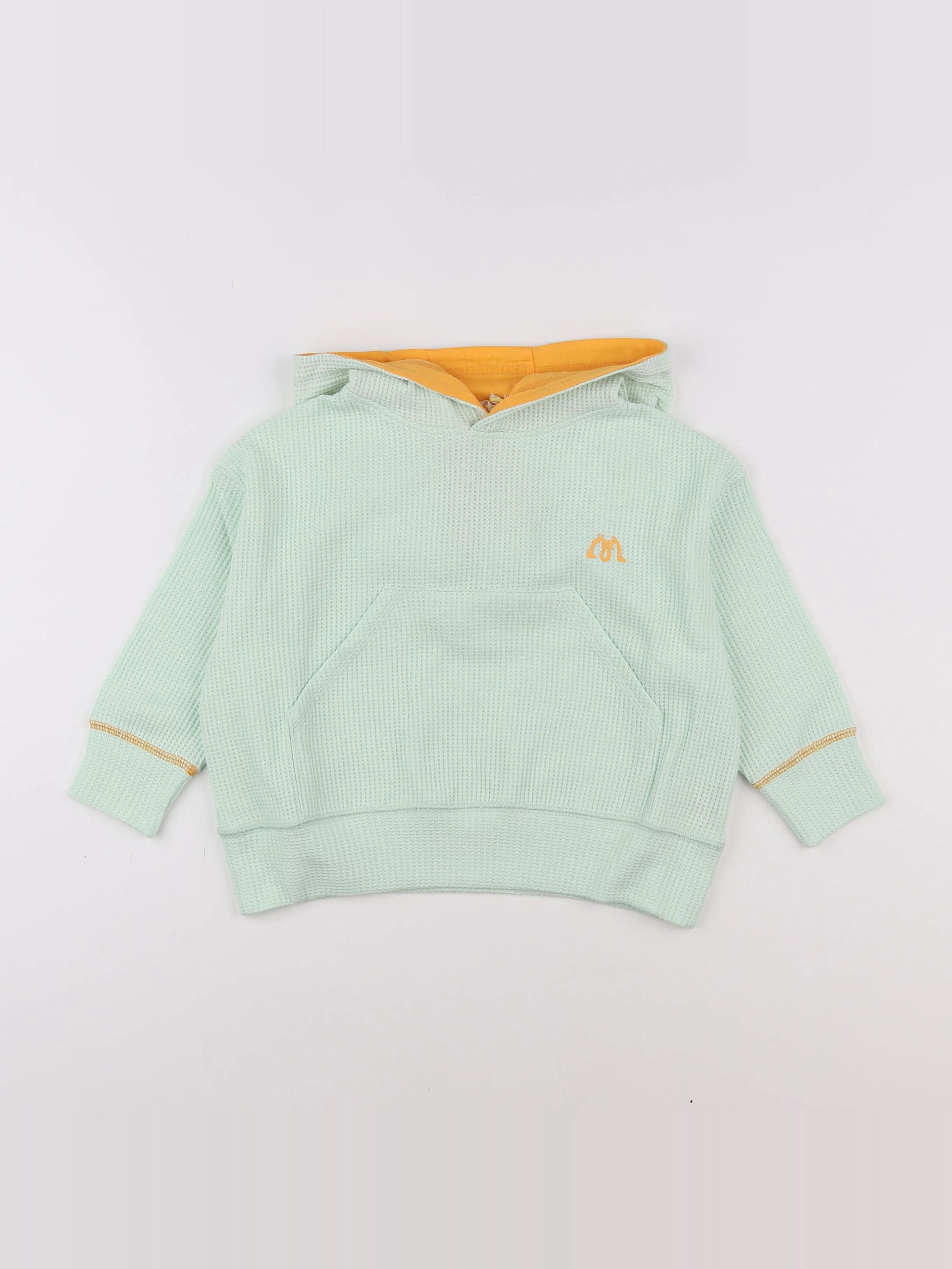 Les Marsiens - Sweat capuche Neptune vert - 10 ans