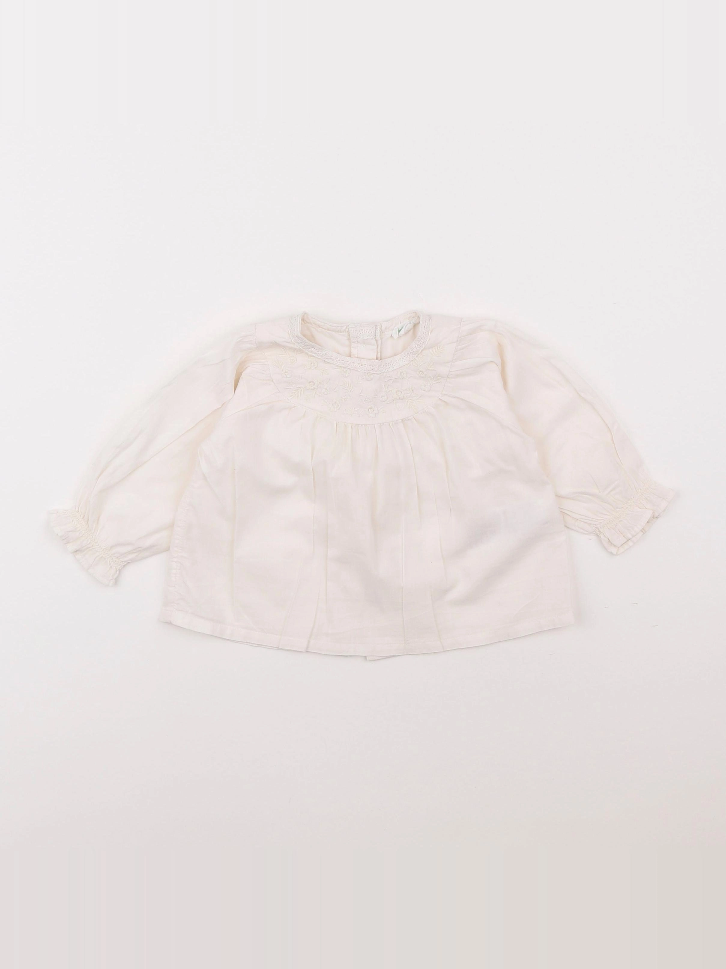 Vertbaudet - blouse beige - 6 mois